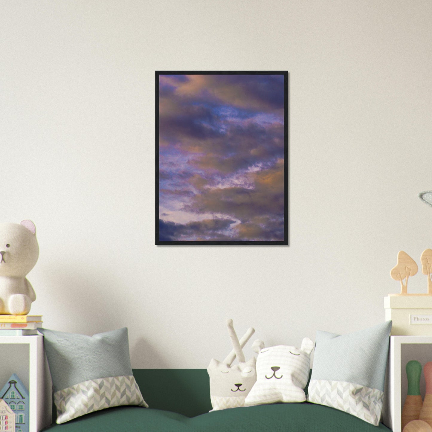 Clouds - Wooden Framed Poster