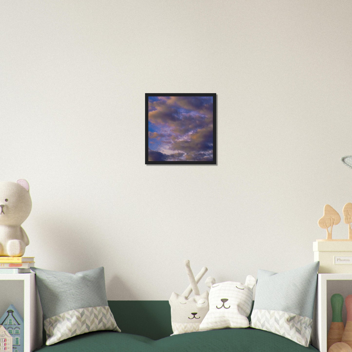 Clouds - Wooden Framed Poster