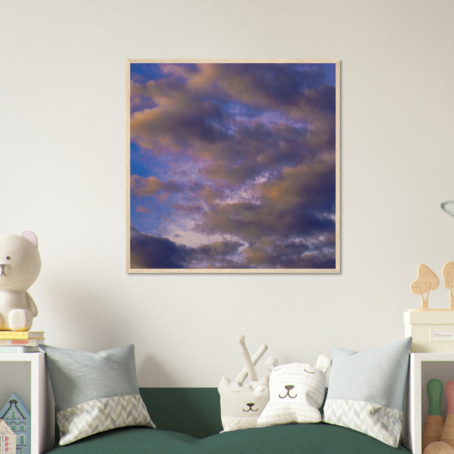 Clouds - Wooden Framed Poster