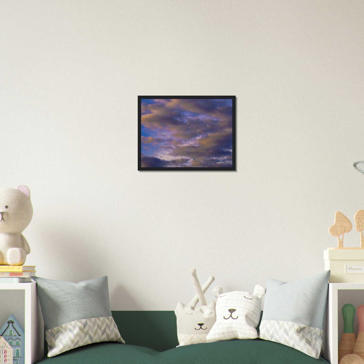 Clouds - Wooden Framed Poster