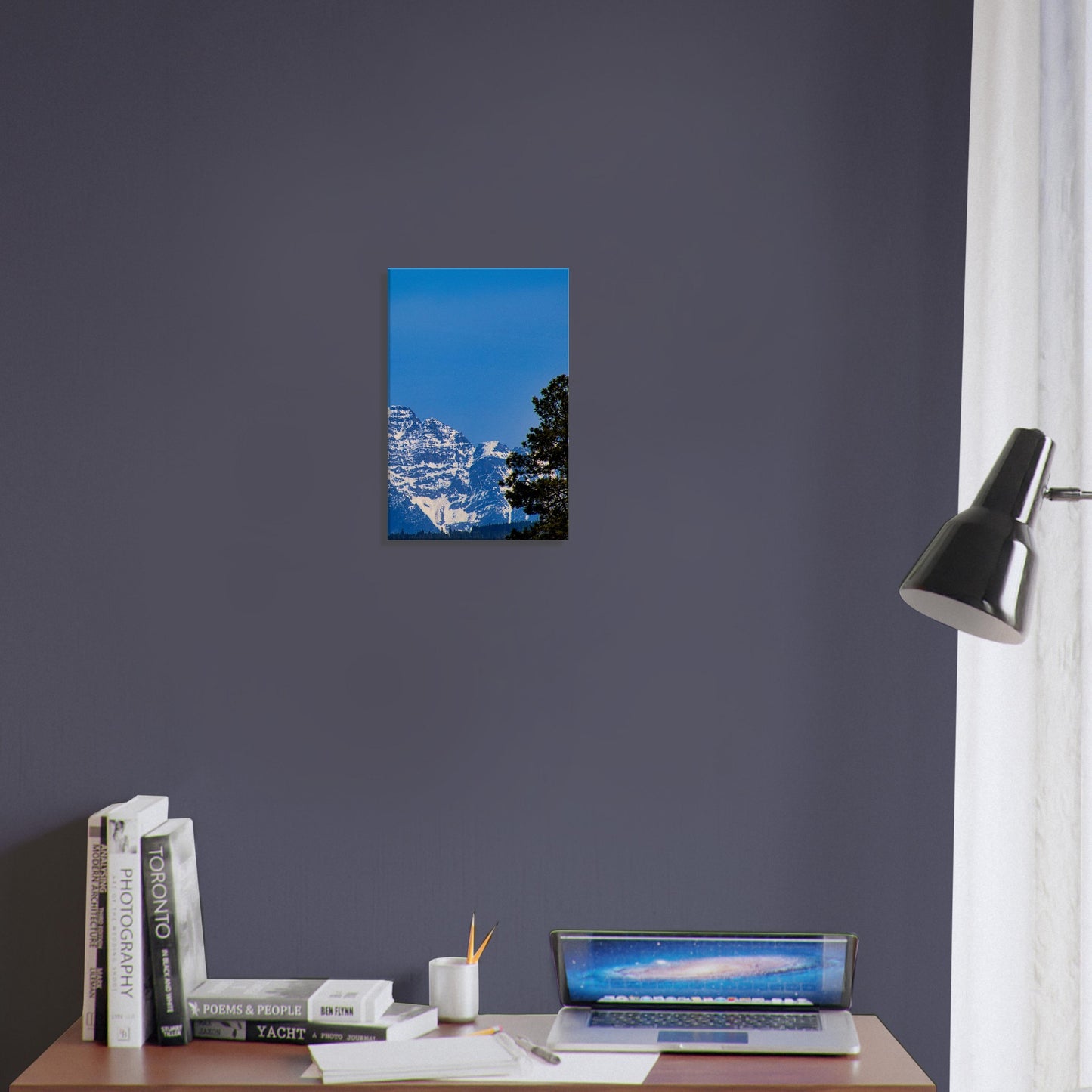 Mountain With Blue Sky - Canvas