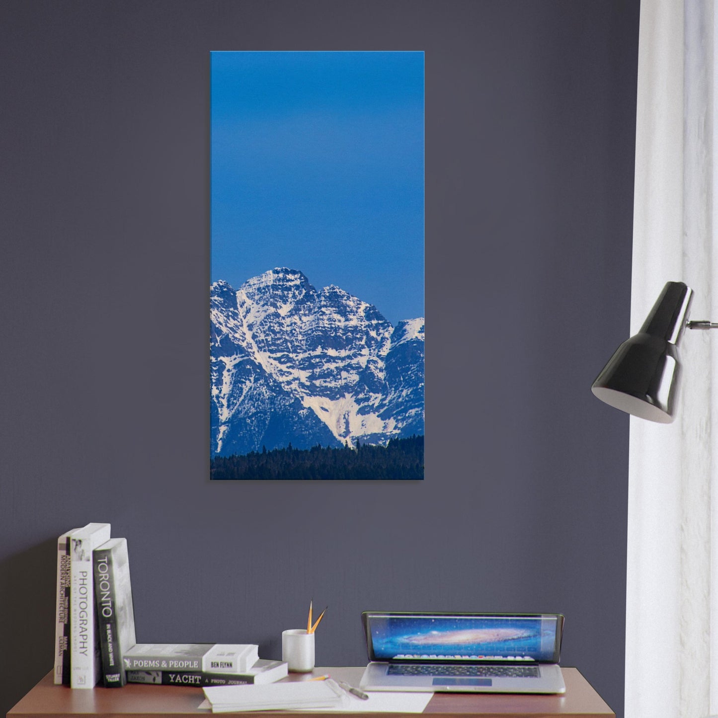 Mountain With Blue Sky - Canvas