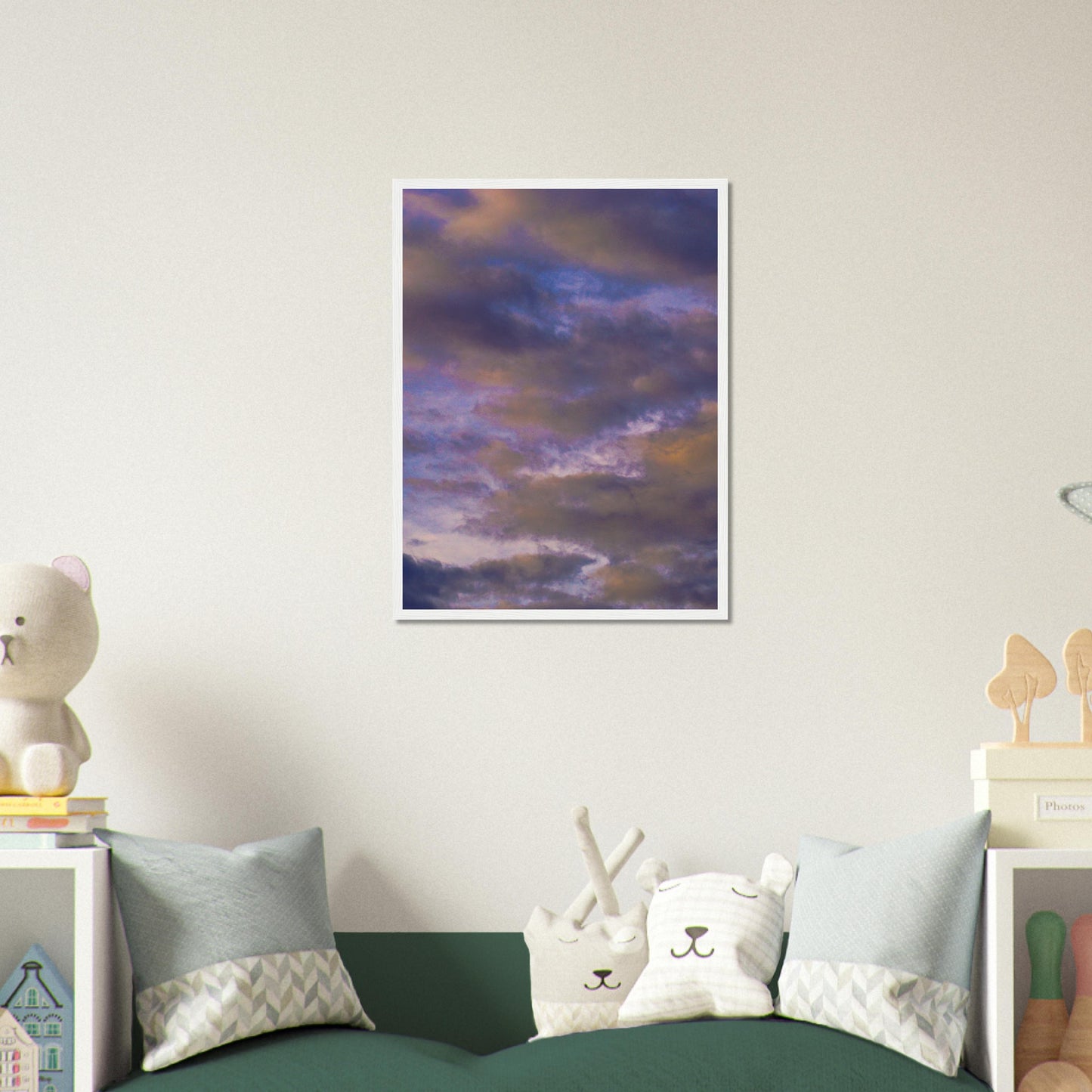 Clouds - Wooden Framed Poster