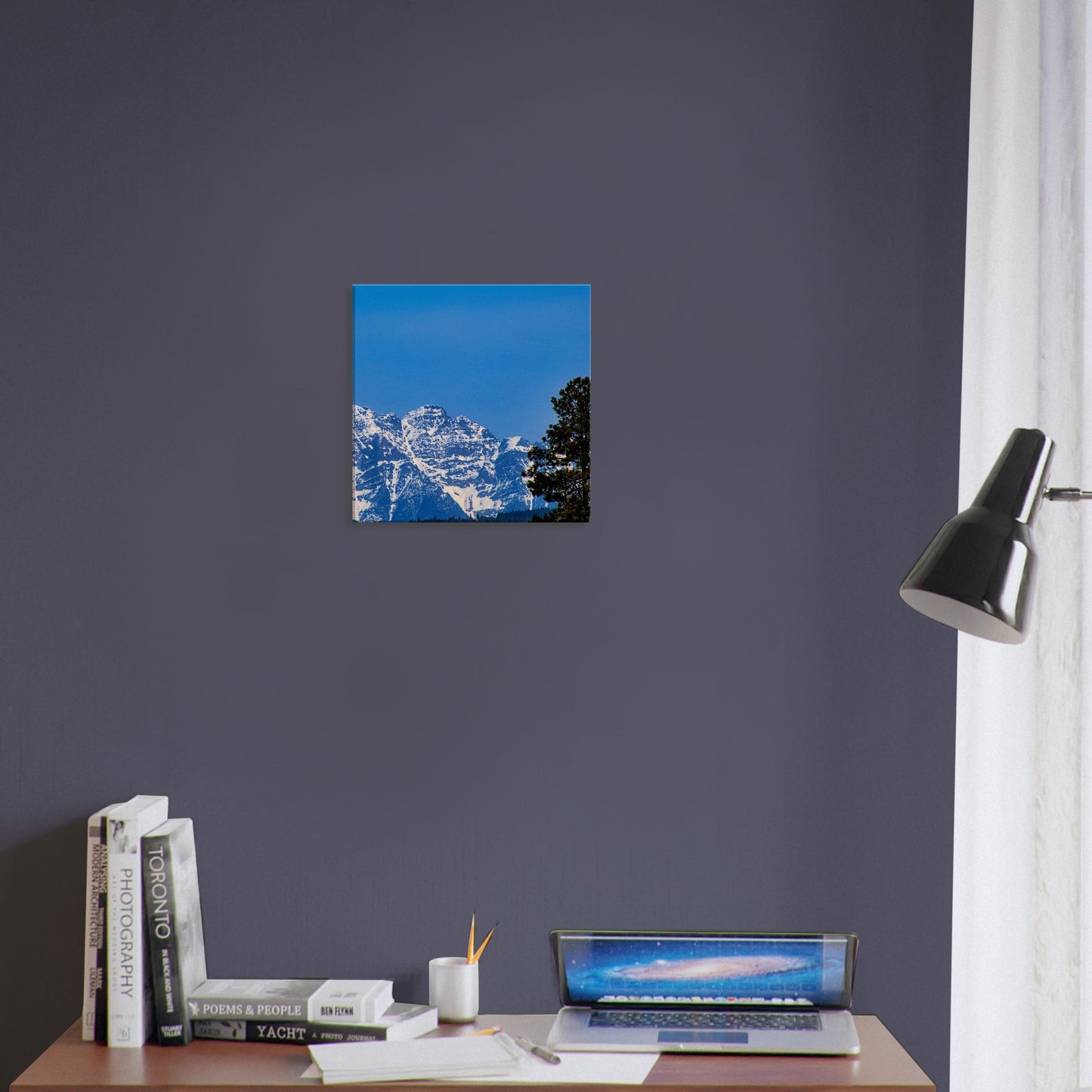 Mountain With Blue Sky - Canvas