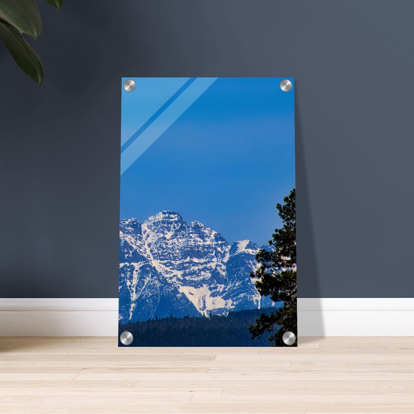 Mountain With Blue Sky - Acrylic Print