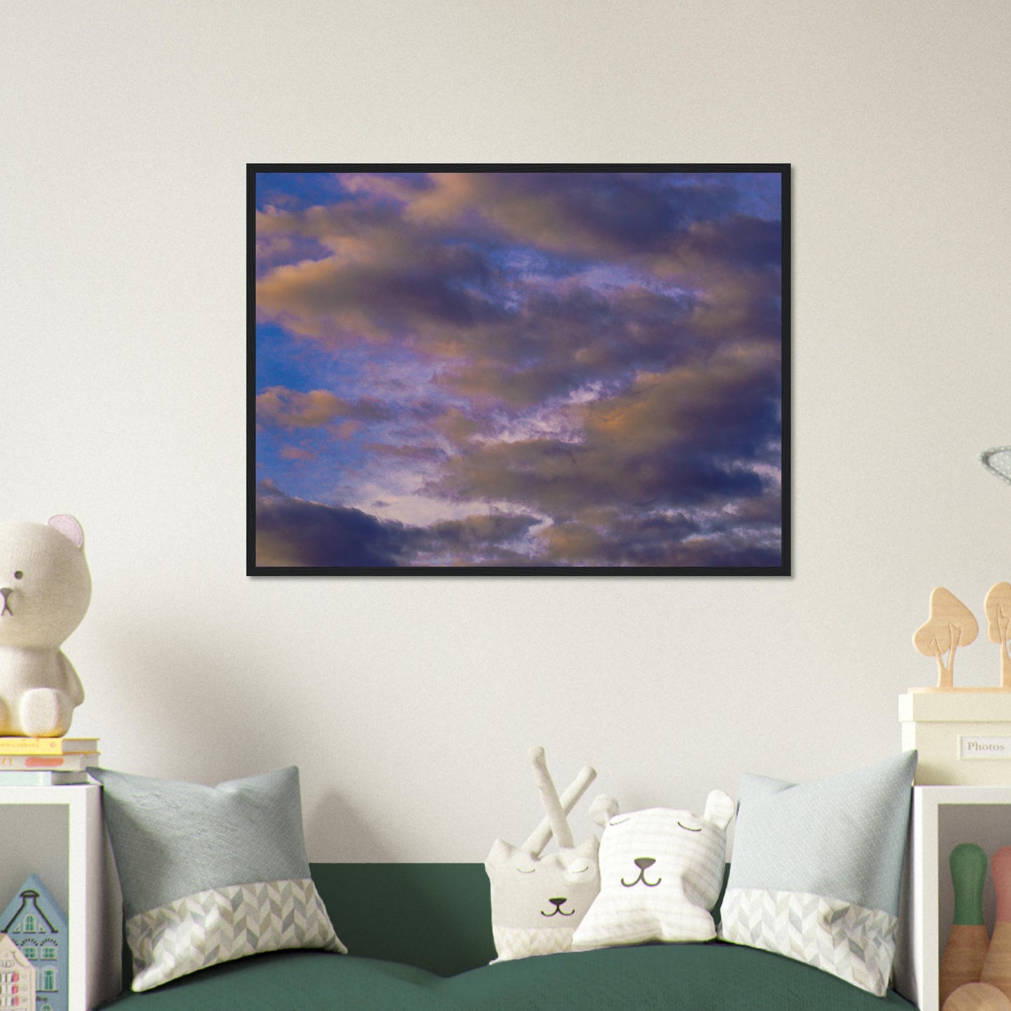 Clouds - Wooden Framed Poster