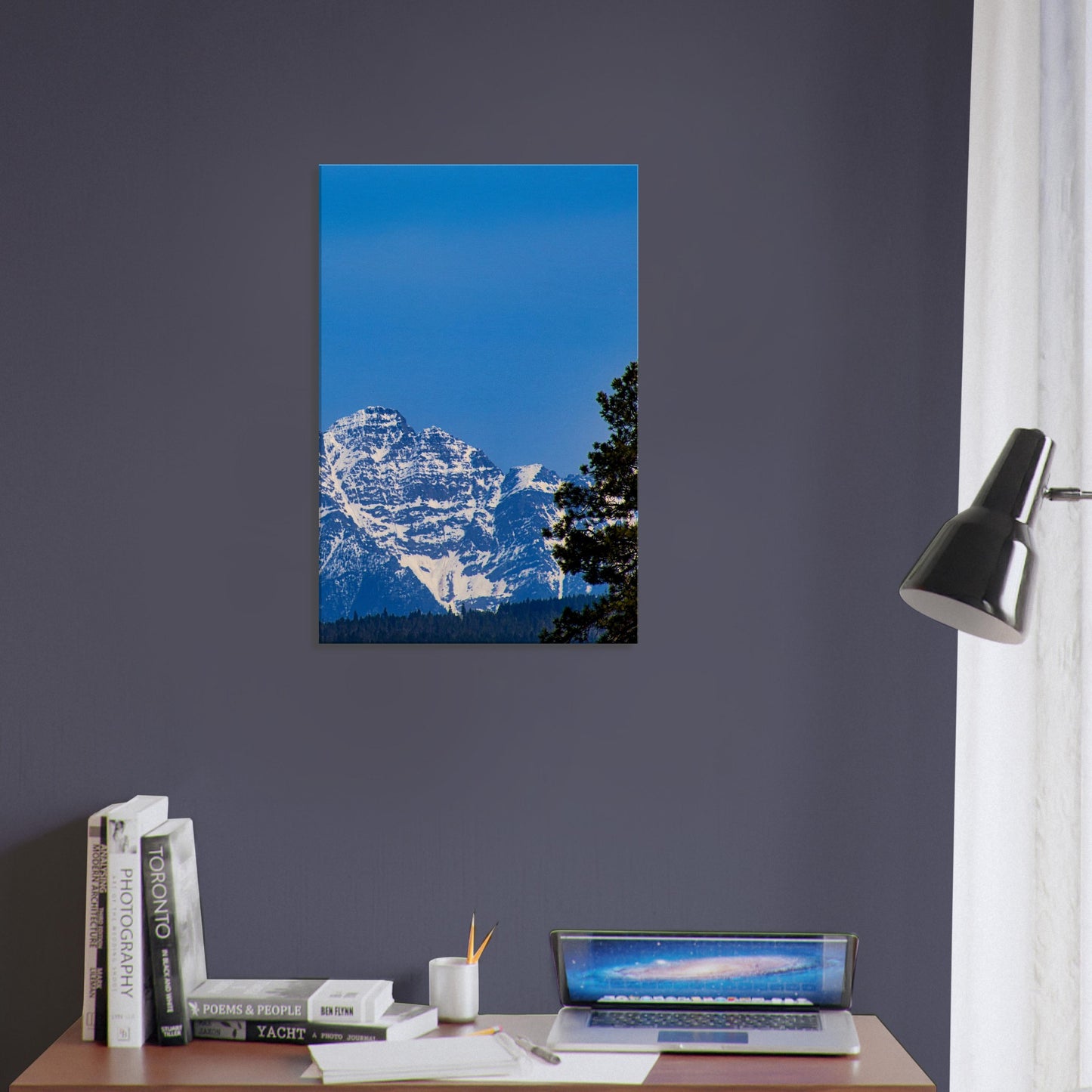 Mountain With Blue Sky - Canvas