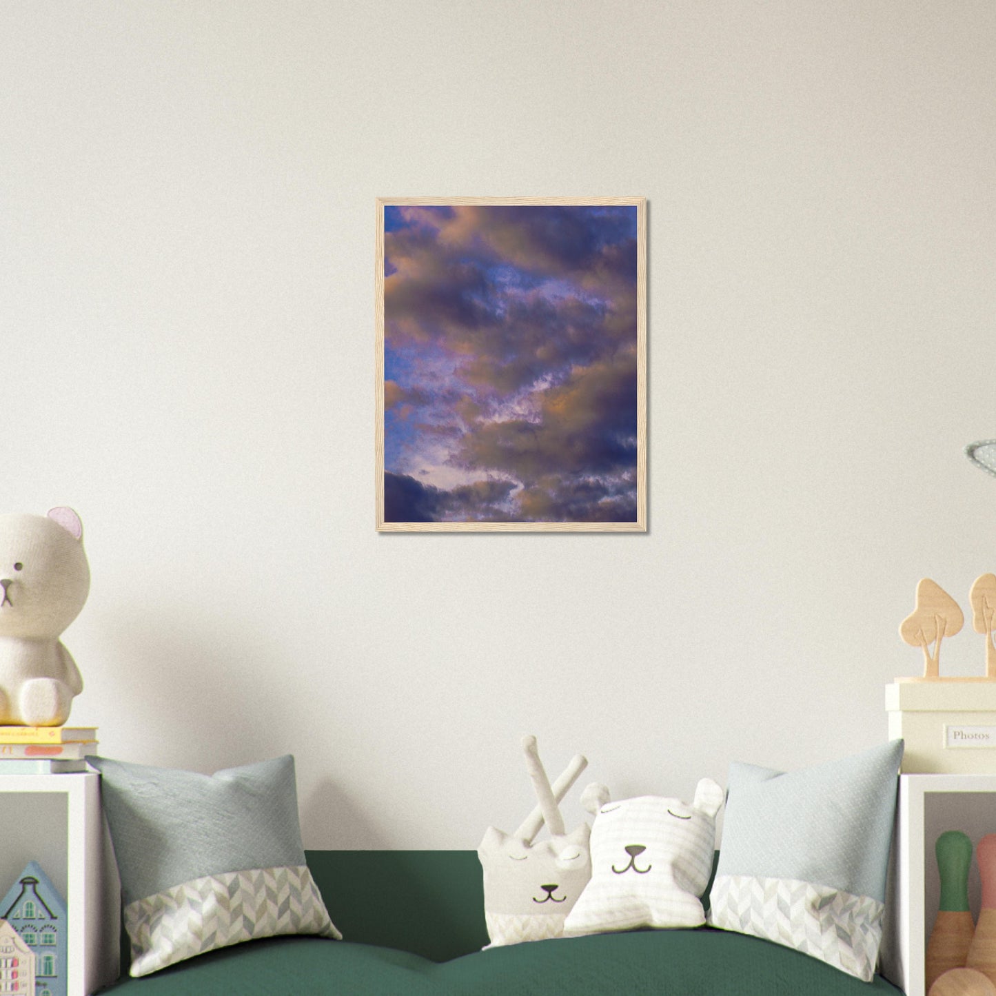 Clouds - Wooden Framed Poster