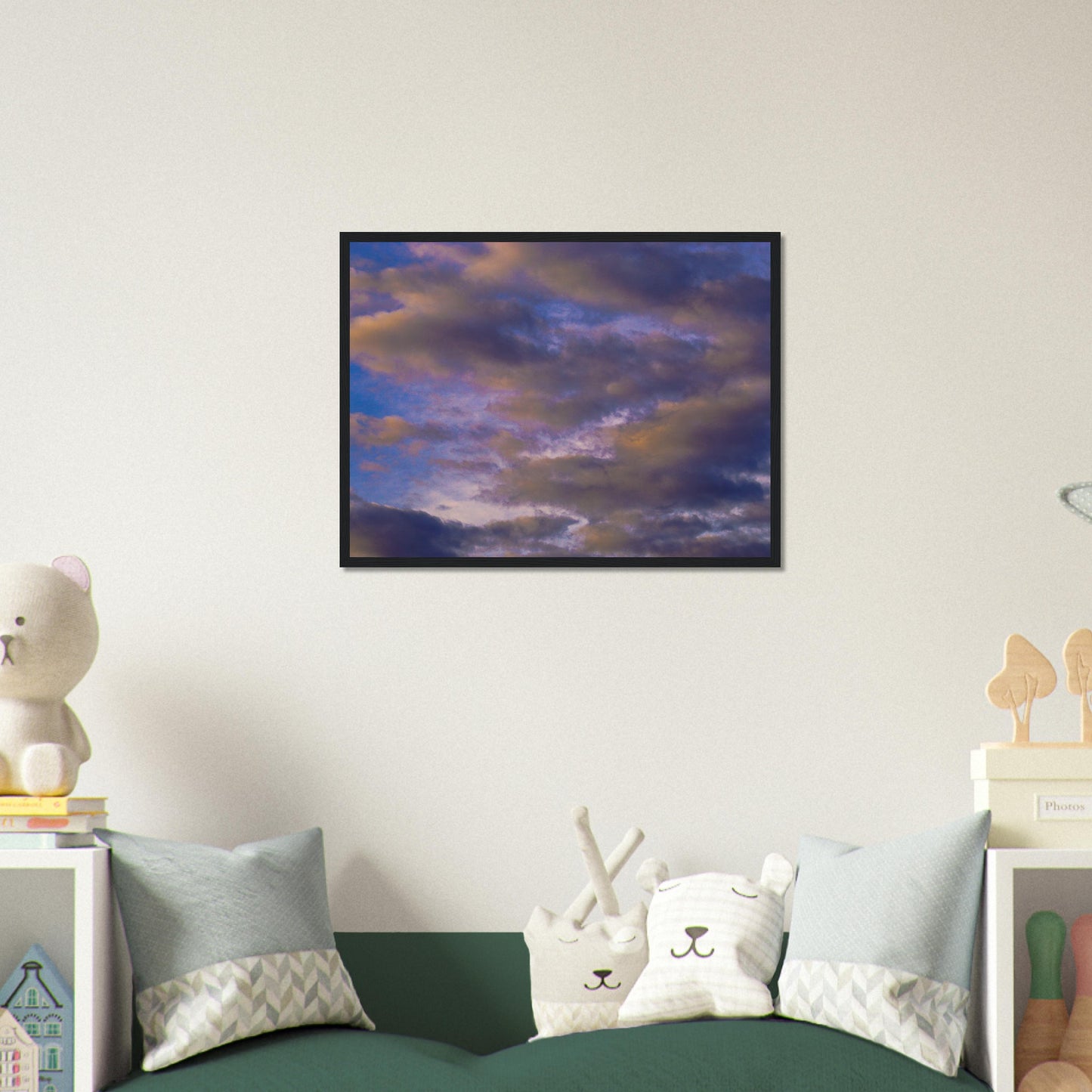 Clouds - Wooden Framed Poster