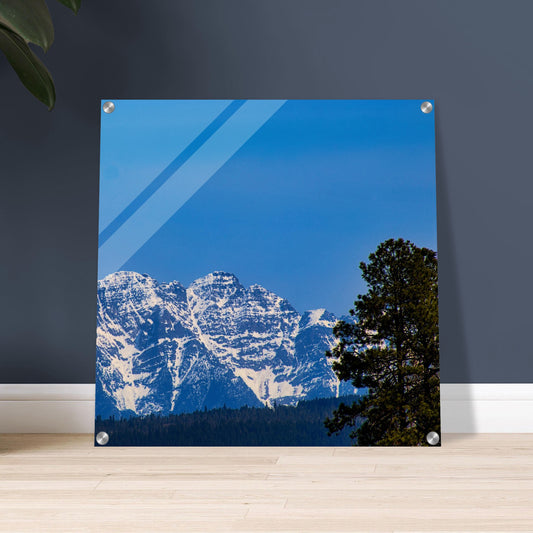 Mountain With Blue Sky - Acrylic Print