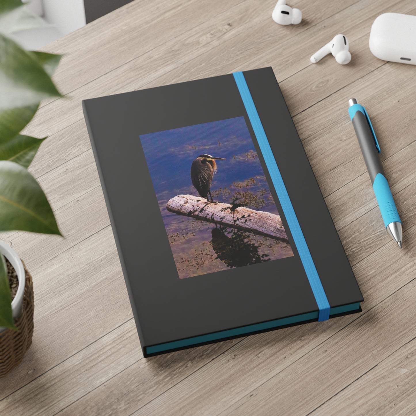 Heron - Hardcover Notebook