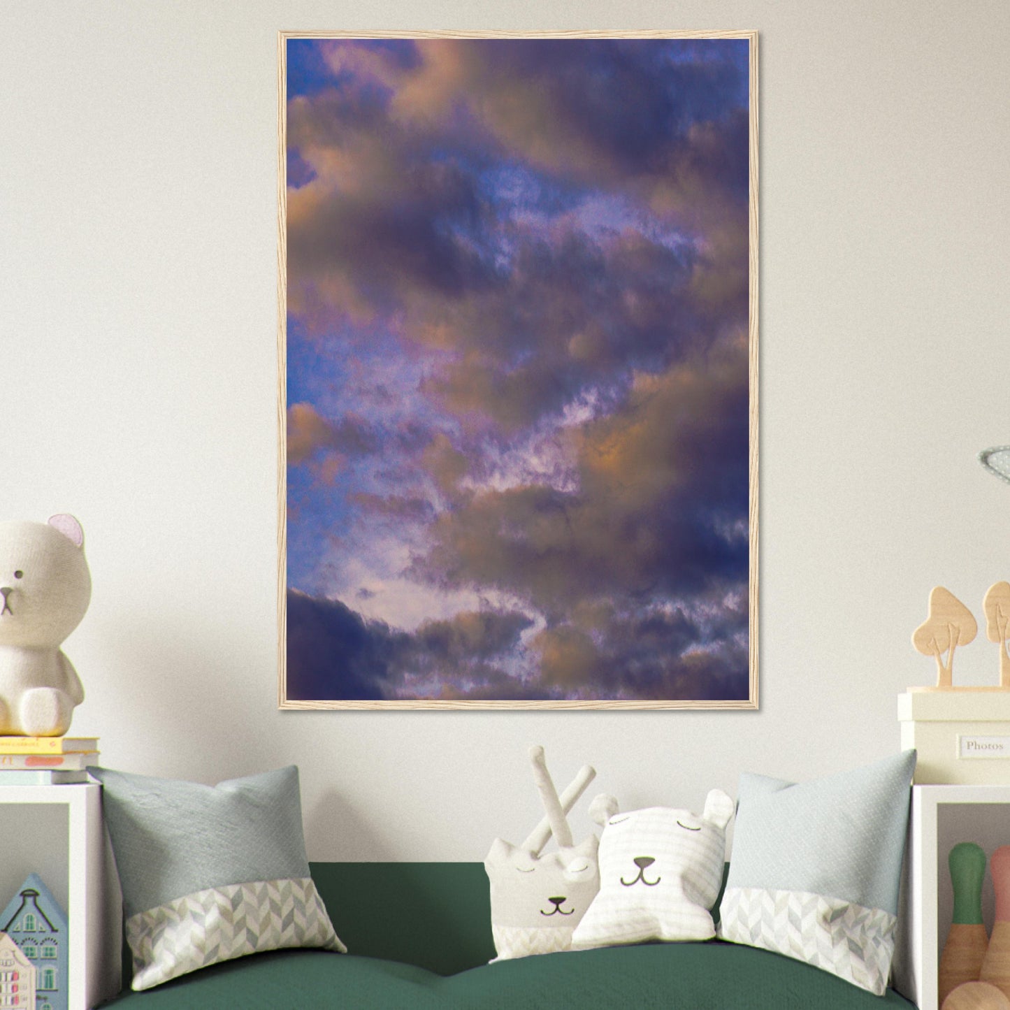 Clouds - Wooden Framed Poster