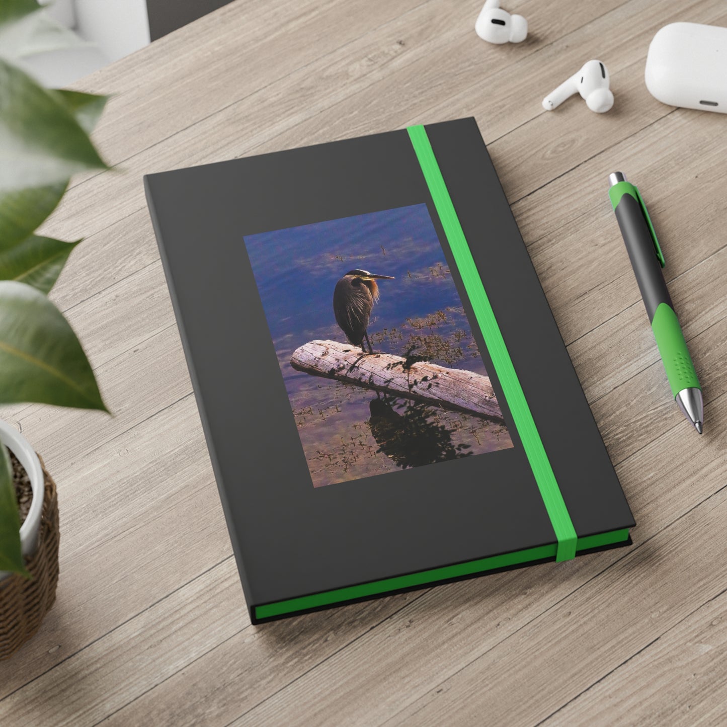 Heron - Hardcover Notebook