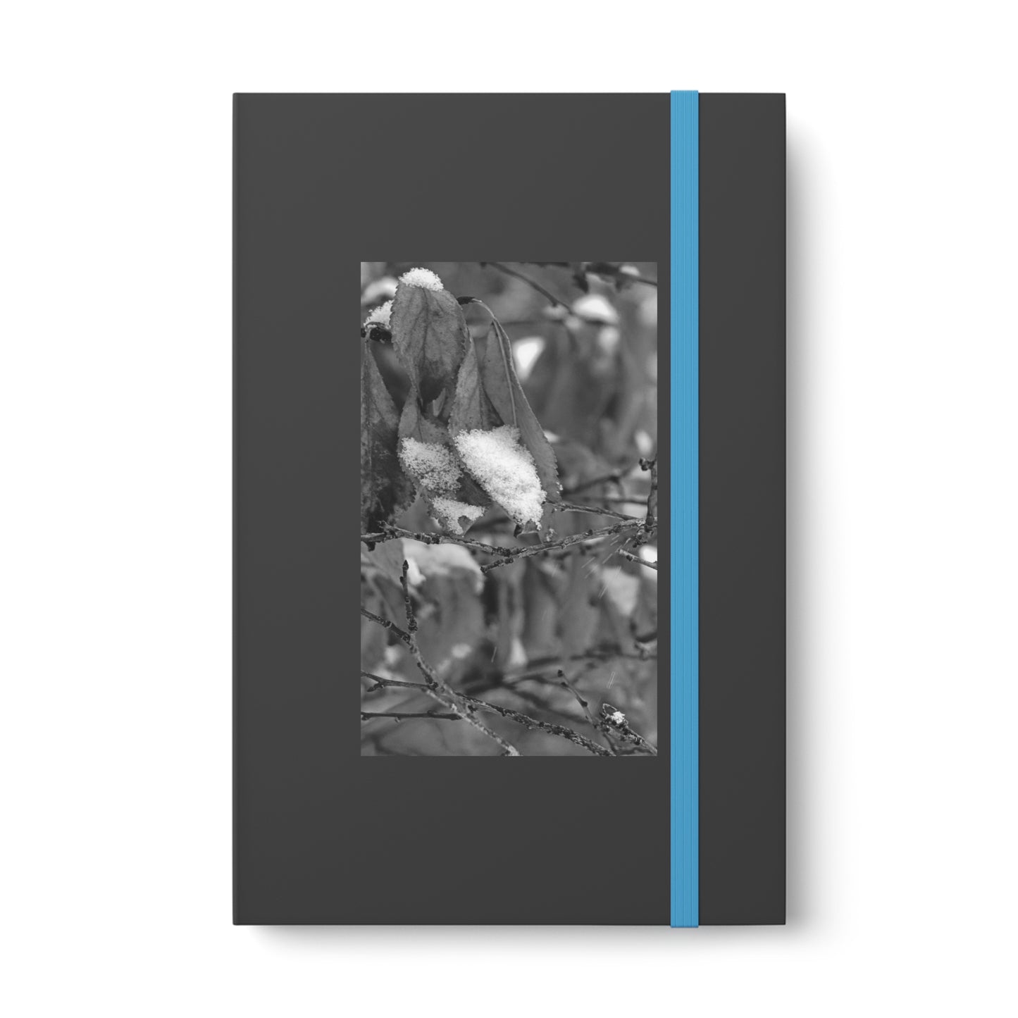 Fall Leaves Under Snow - Hardcover Notebook