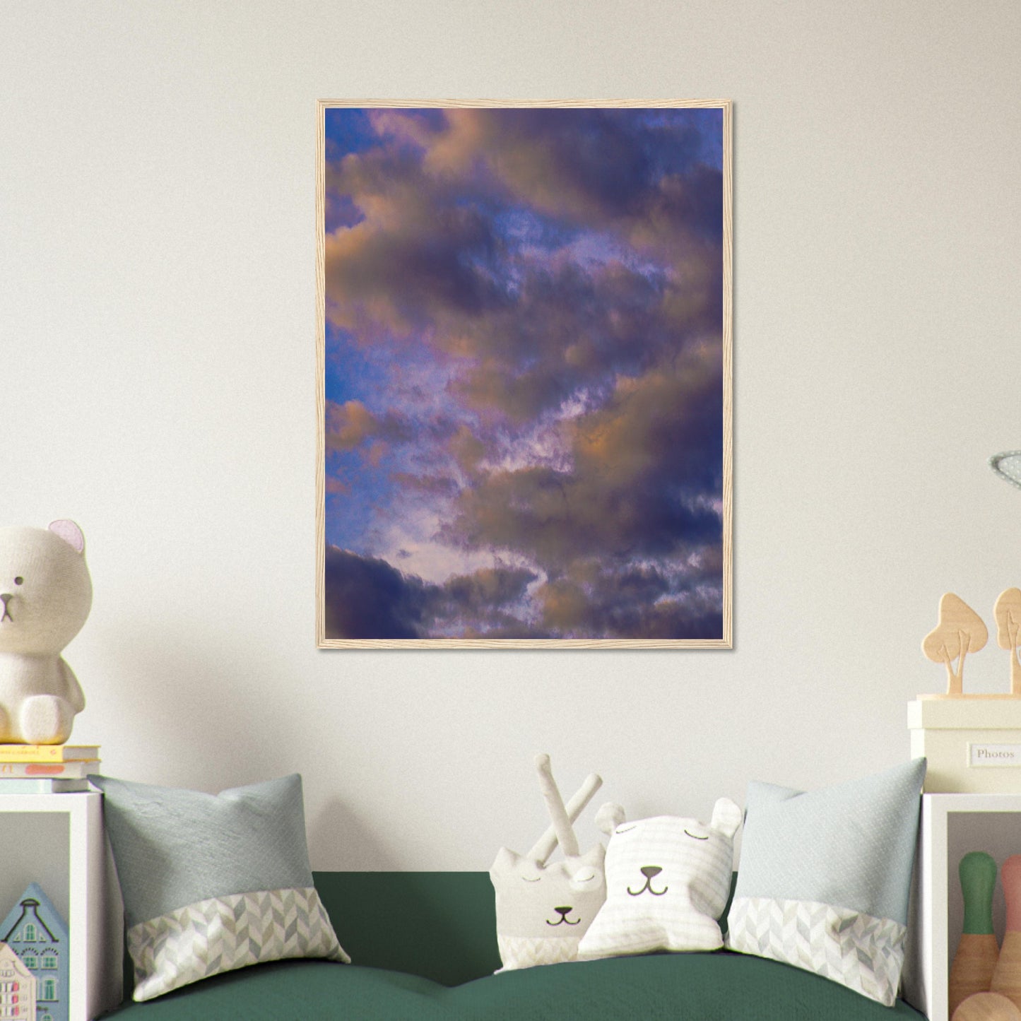 Clouds - Wooden Framed Poster