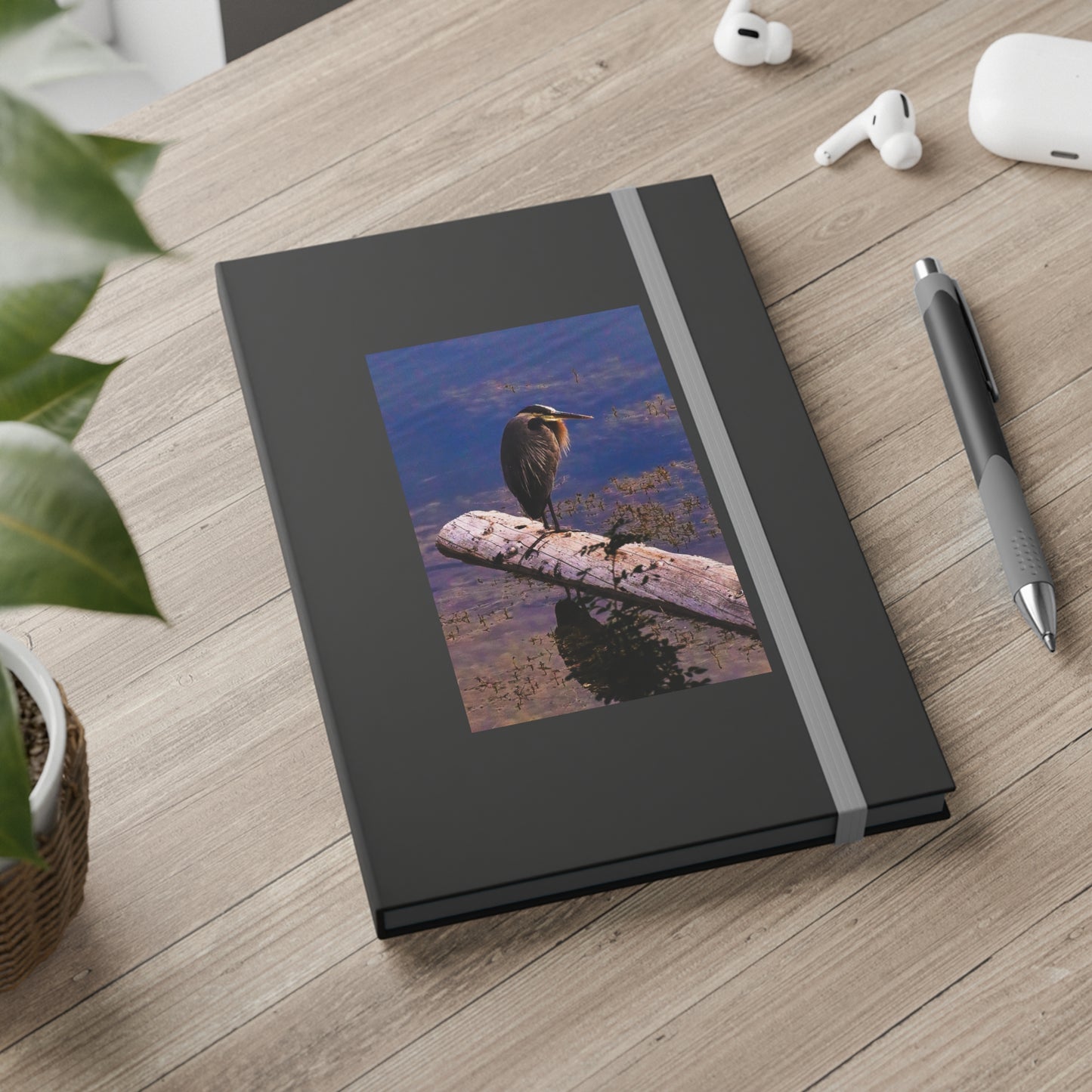 Heron - Hardcover Notebook