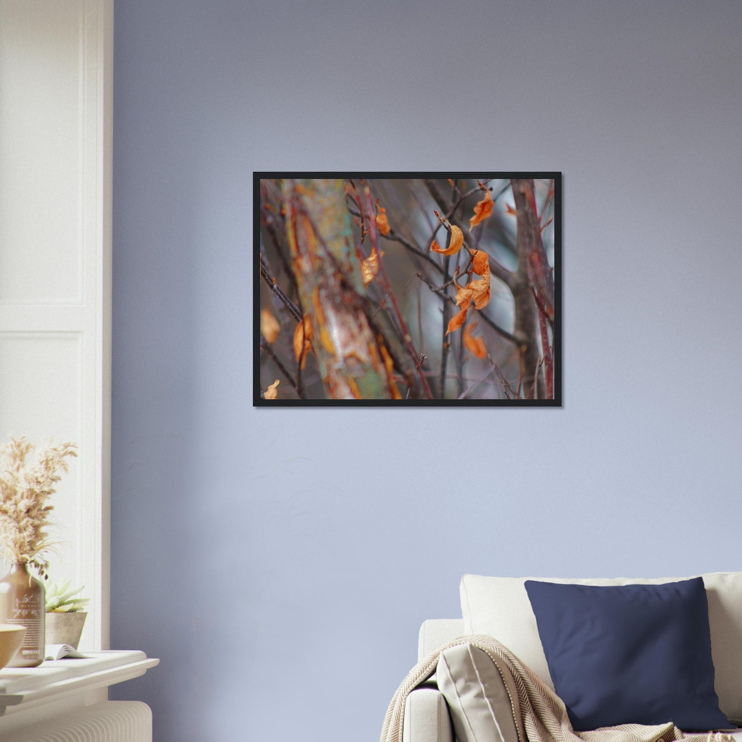 Floating Leaves - Wooden Framed Poster