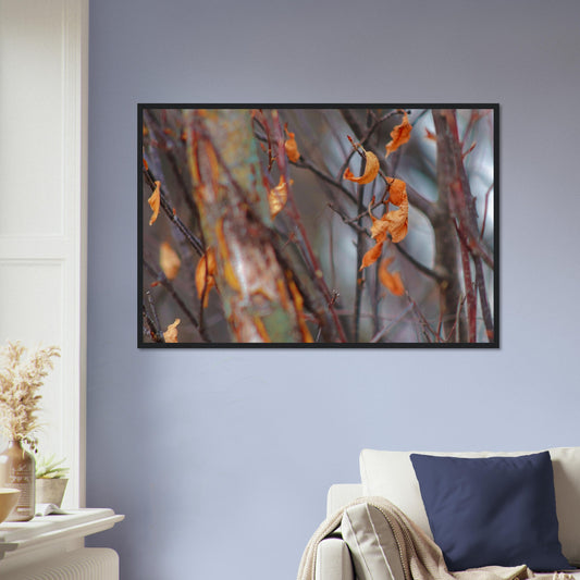 Floating Leaves - Wooden Framed Poster