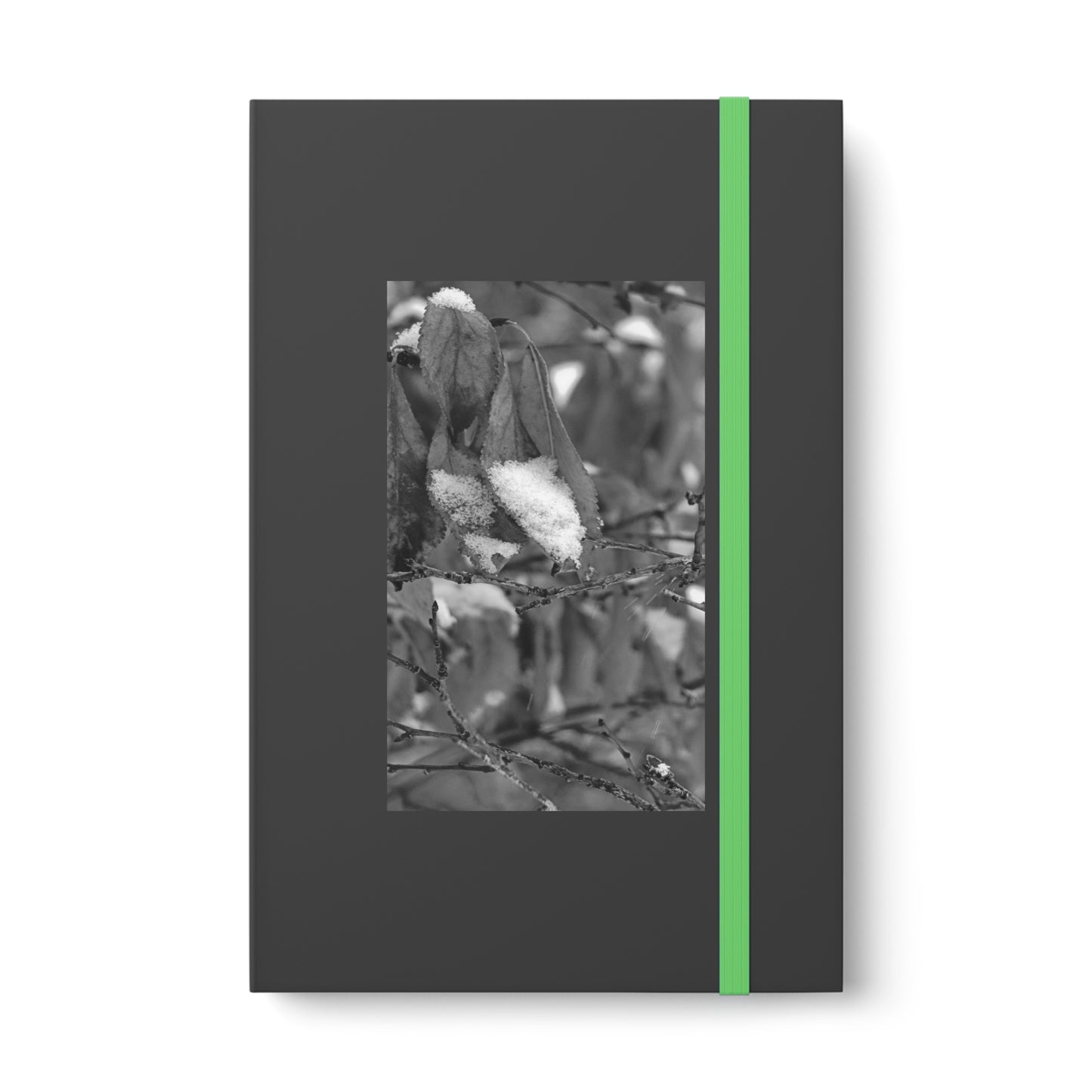 Fall Leaves Under Snow - Hardcover Notebook