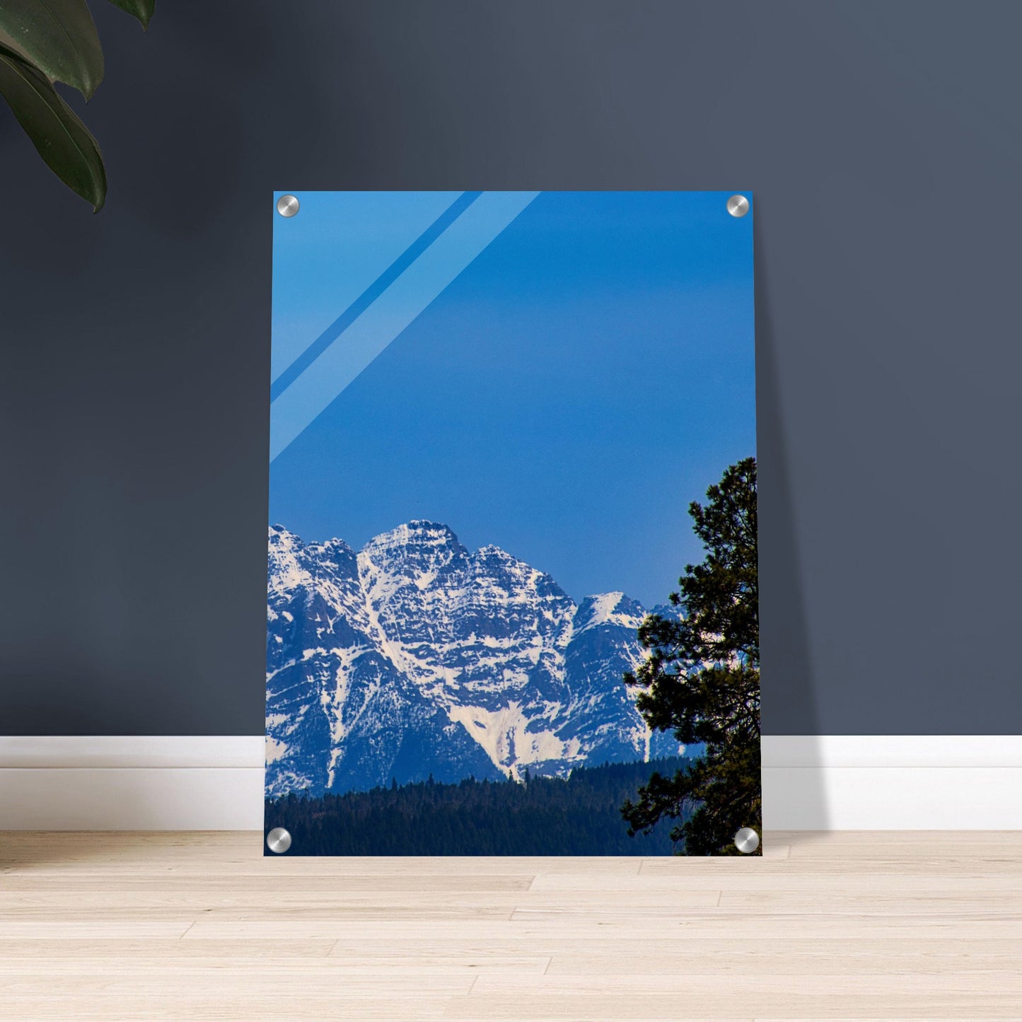 Mountain With Blue Sky - Acrylic Print