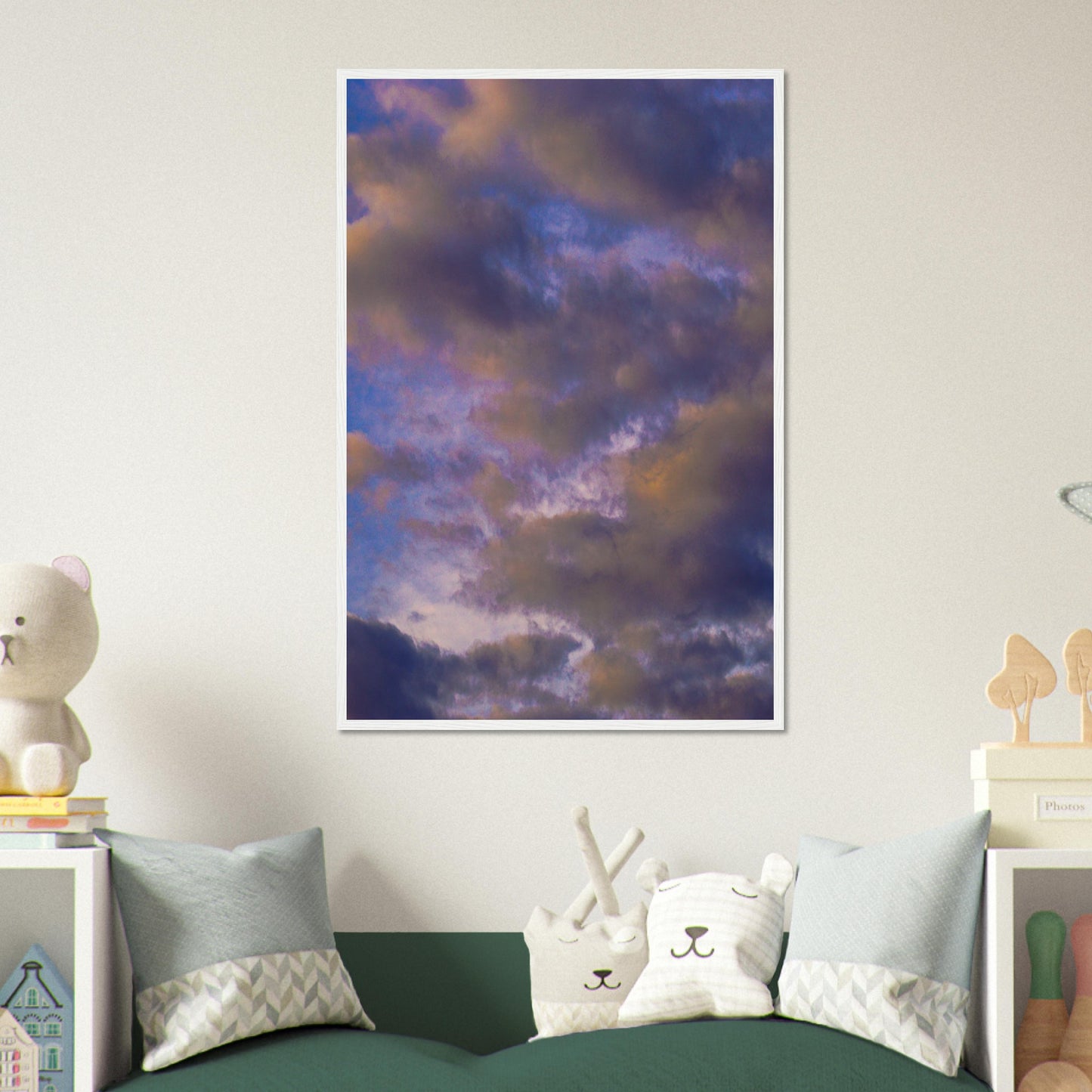 Clouds - Wooden Framed Poster