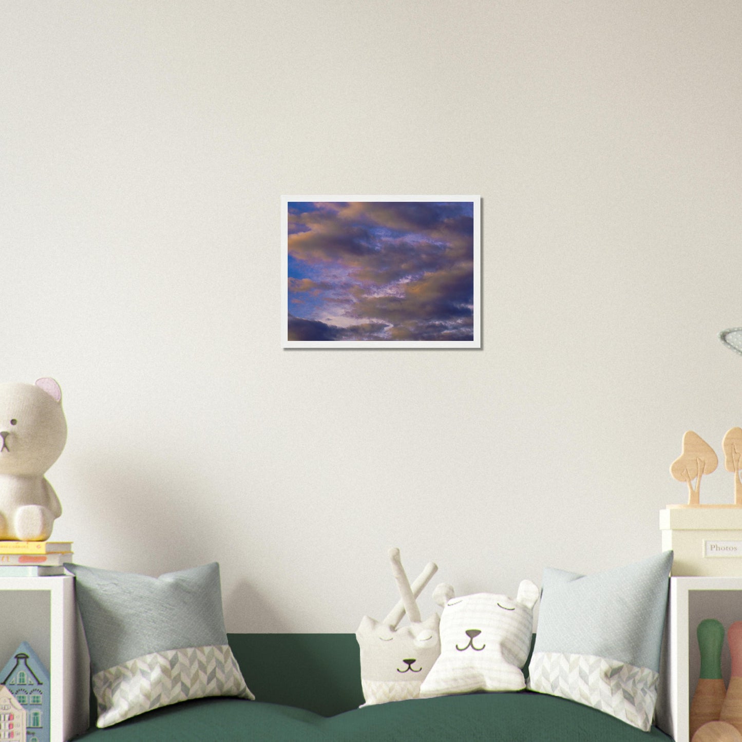 Clouds - Wooden Framed Poster