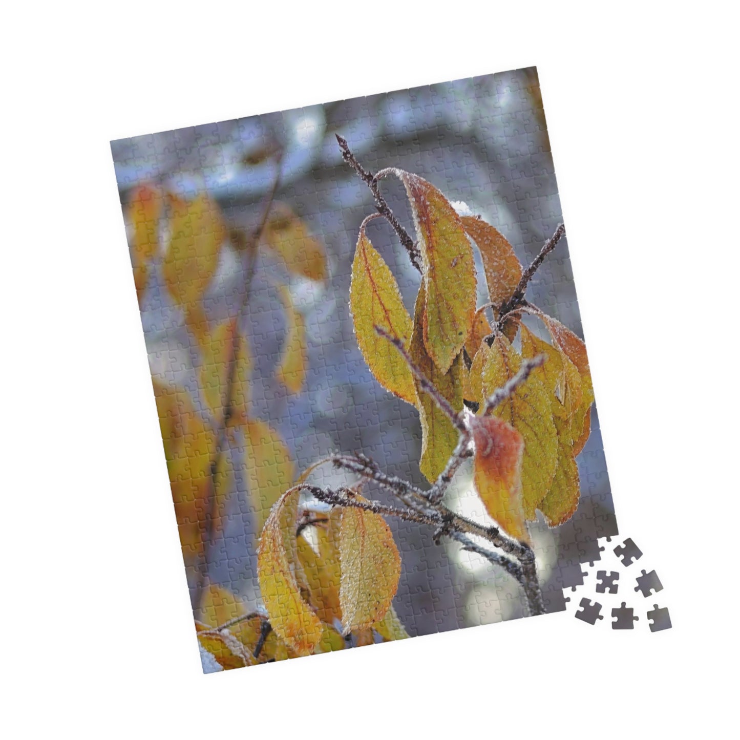 Frost On Fall Leaves - Puzzle