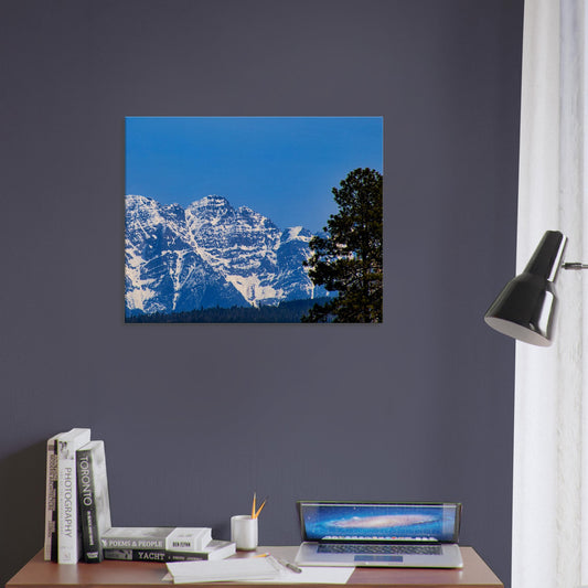 Mountain With Blue Sky - Canvas