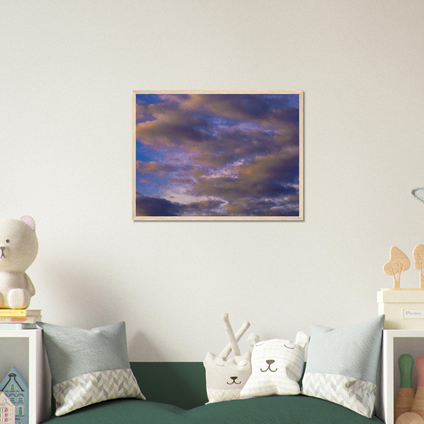 Clouds - Wooden Framed Poster