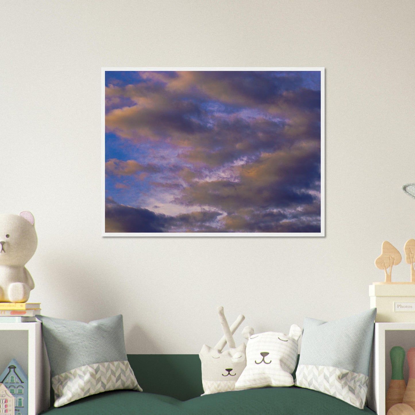 Clouds - Wooden Framed Poster