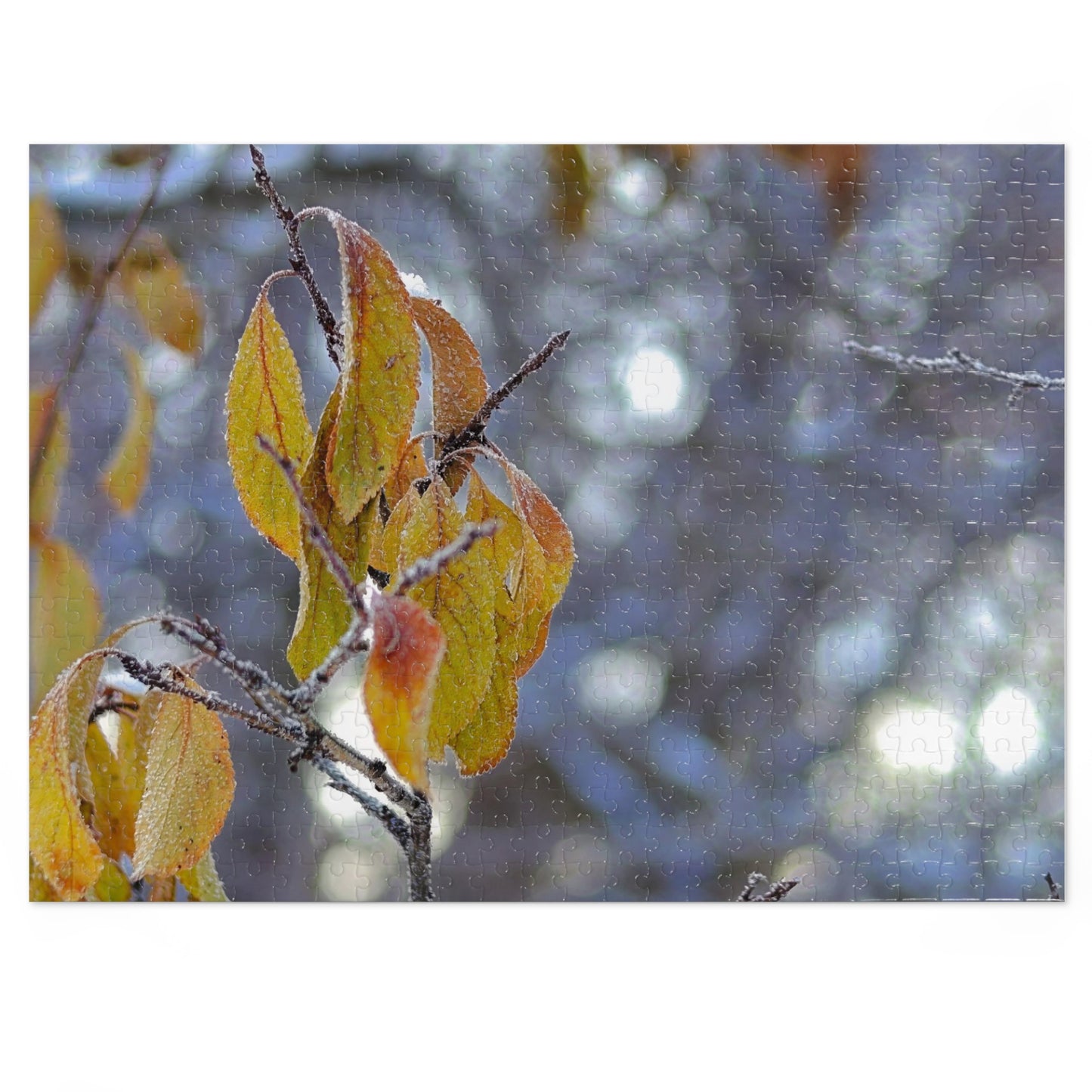 Frost On Fall Leaves - Puzzle