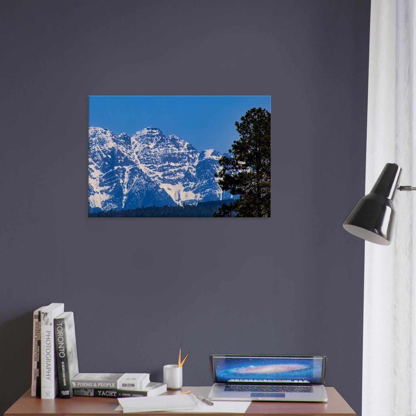 Mountain With Blue Sky - Canvas