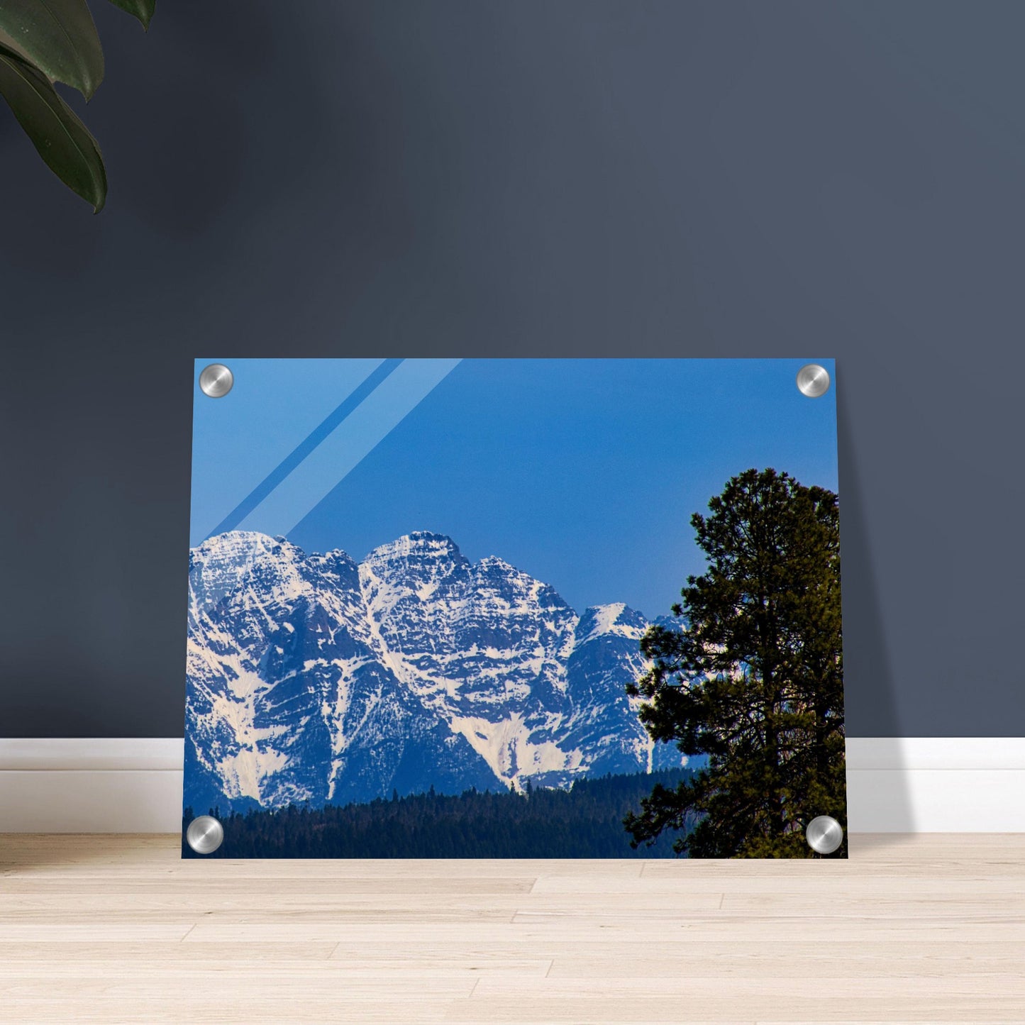 Mountain With Blue Sky - Acrylic Print