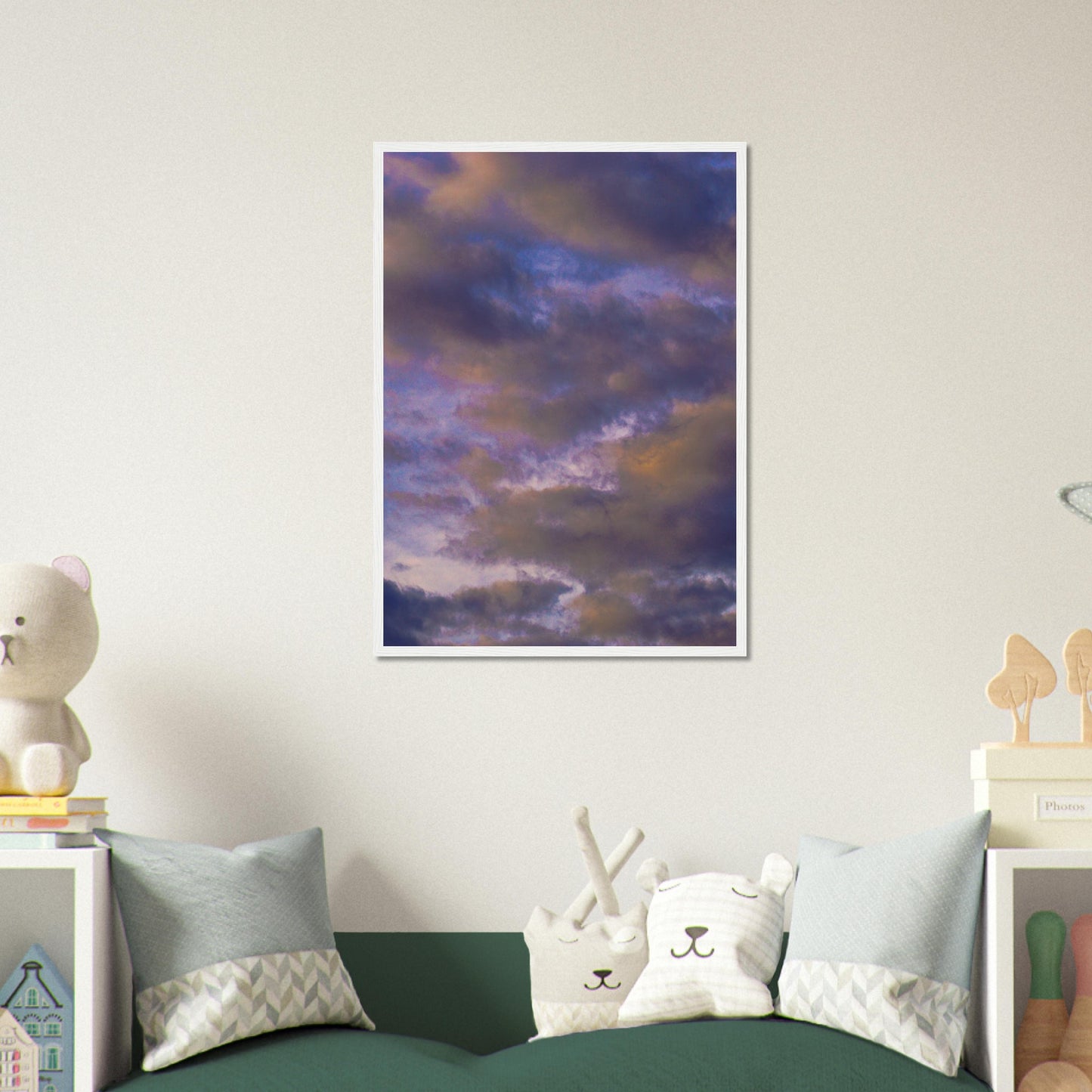 Clouds - Wooden Framed Poster