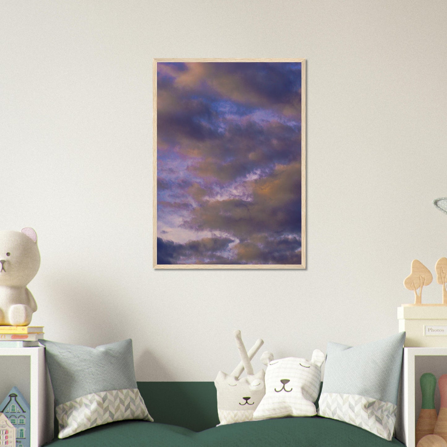 Clouds - Wooden Framed Poster