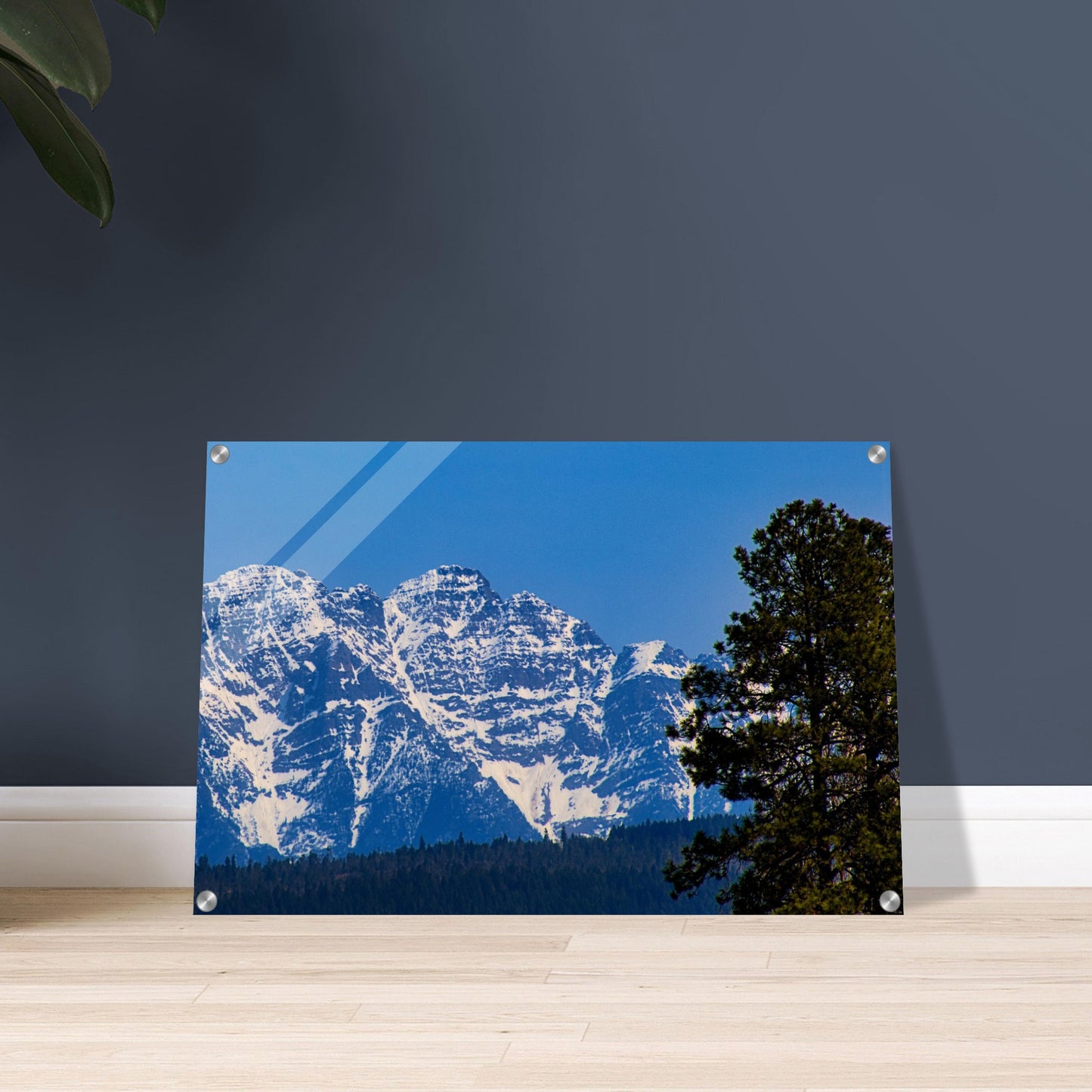 Mountain With Blue Sky - Acrylic Print