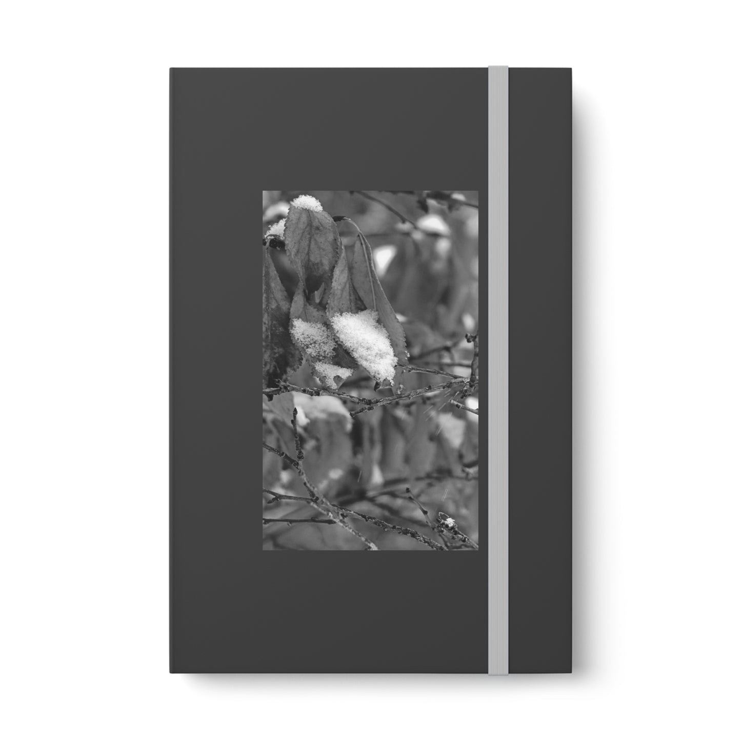 Fall Leaves Under Snow - Hardcover Notebook