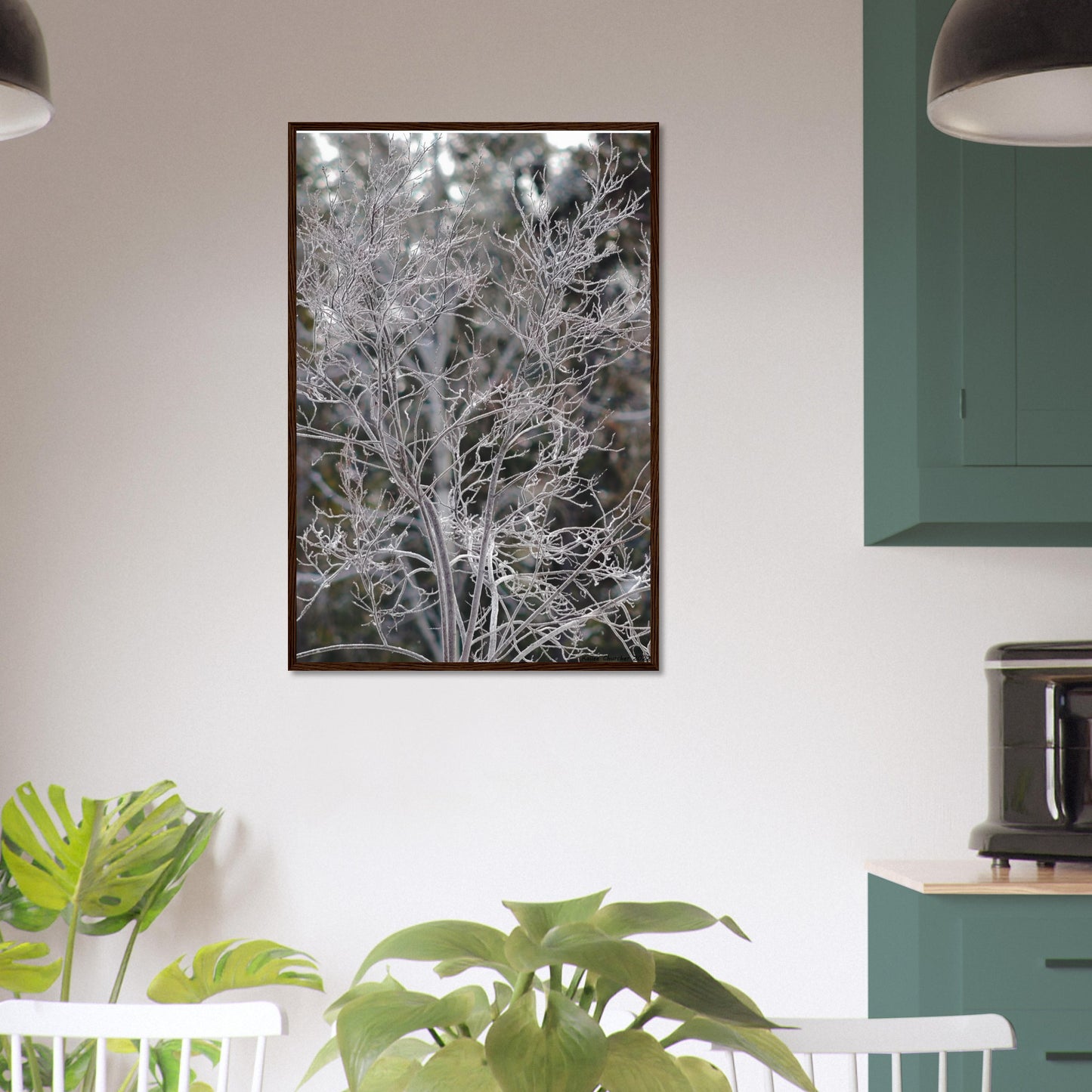 Ethereal Branches - Wooden Framed Poster