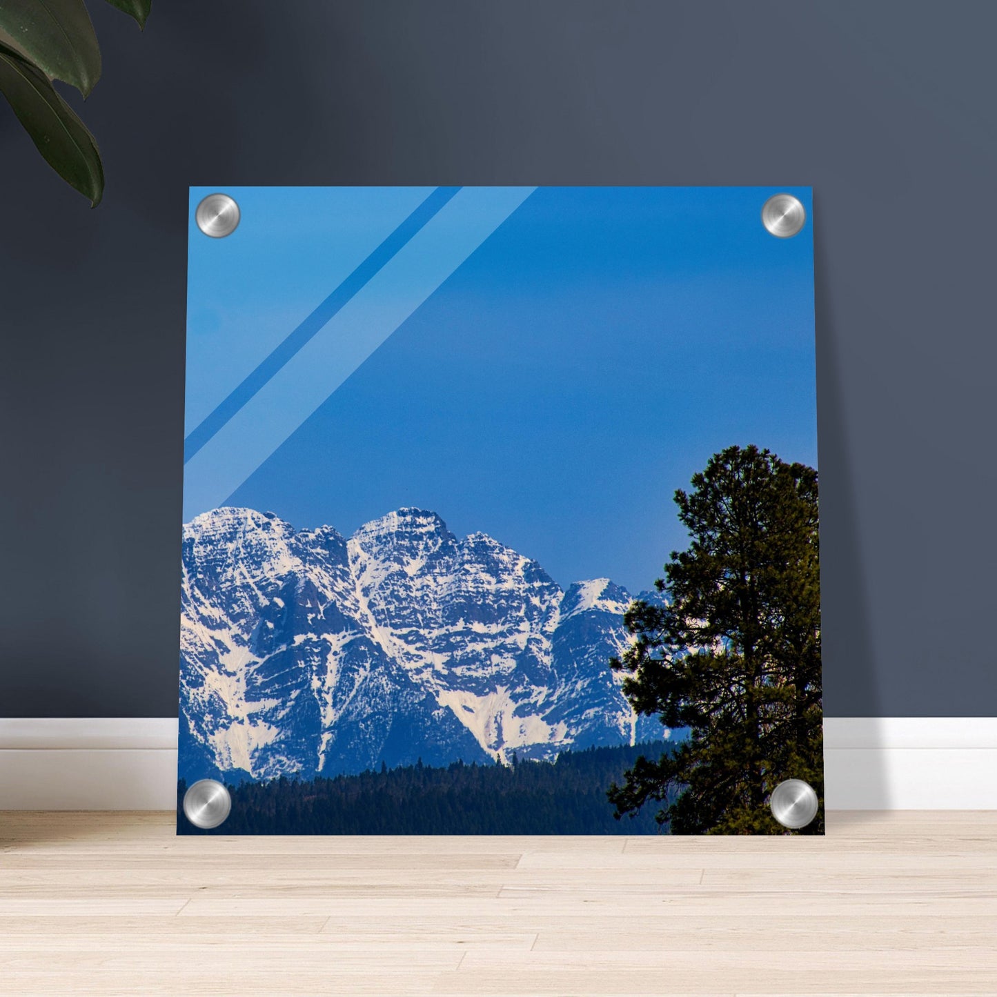 Mountain With Blue Sky - Acrylic Print