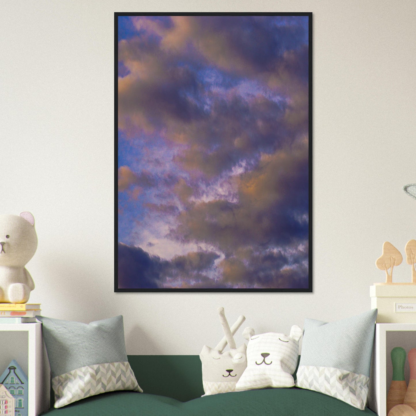 Clouds - Wooden Framed Poster