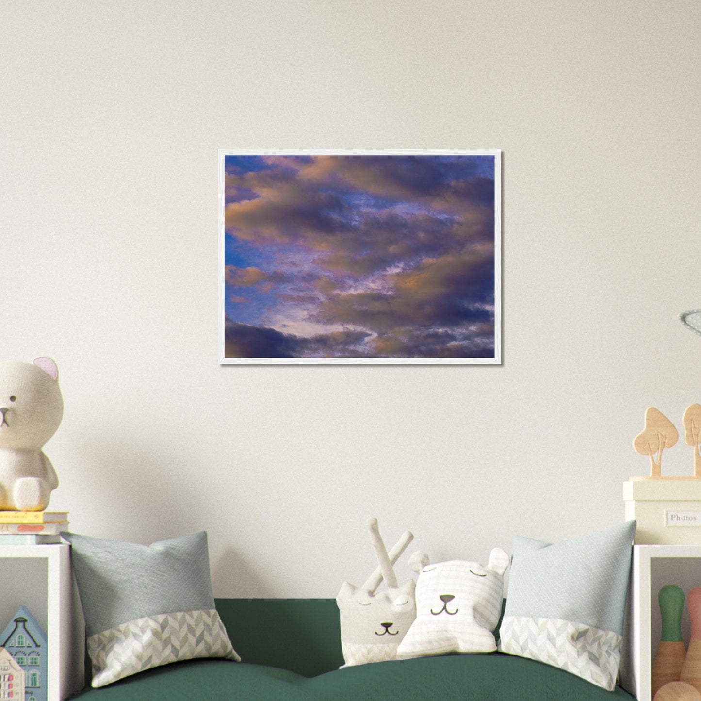 Clouds - Wooden Framed Poster