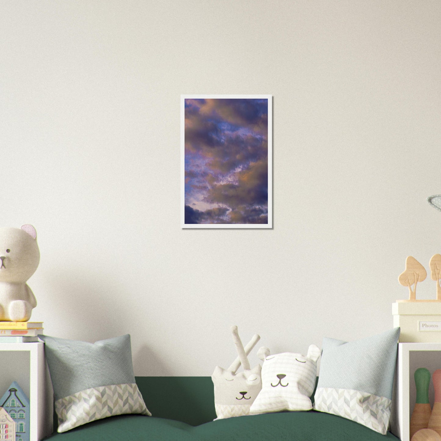 Clouds - Wooden Framed Poster