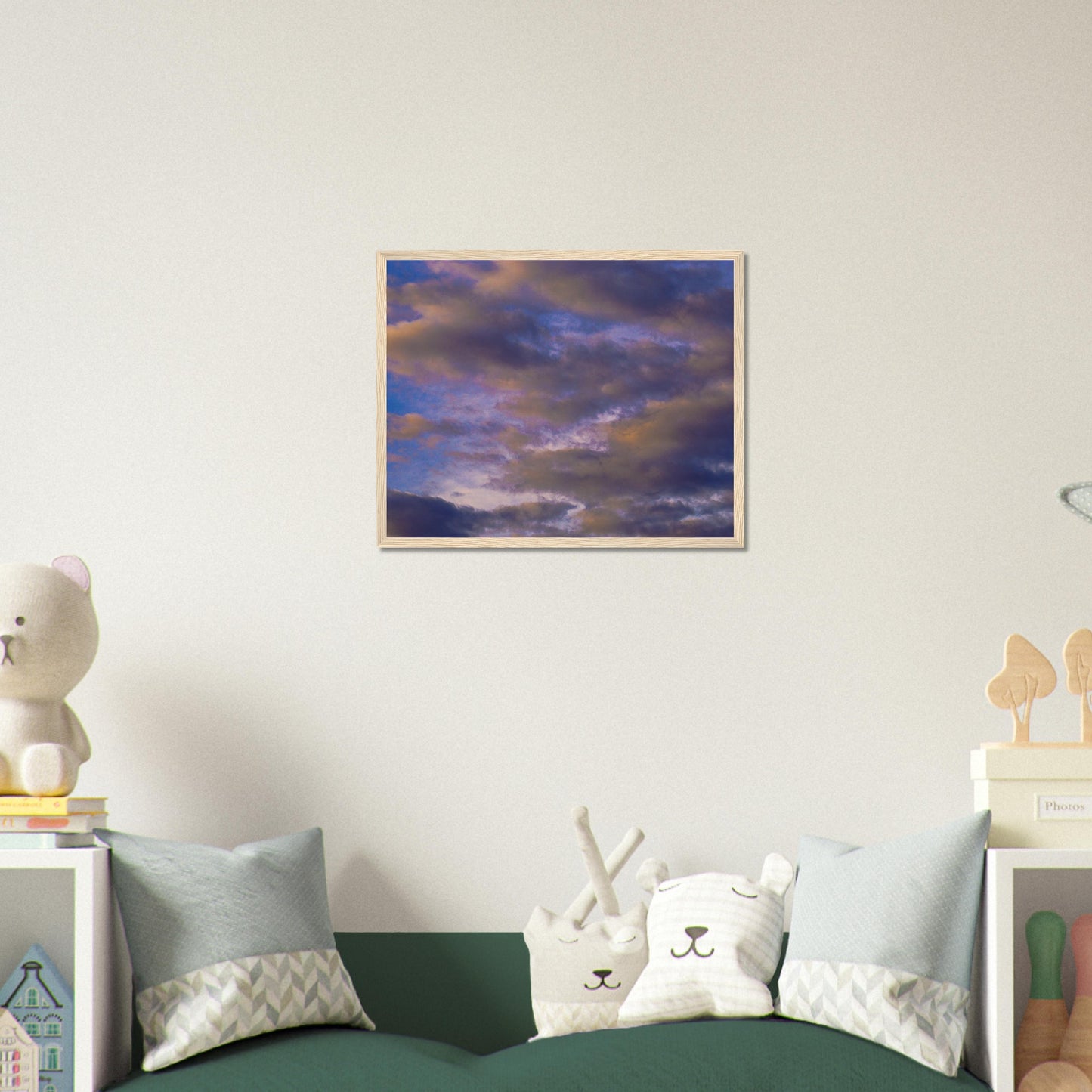 Clouds - Wooden Framed Poster