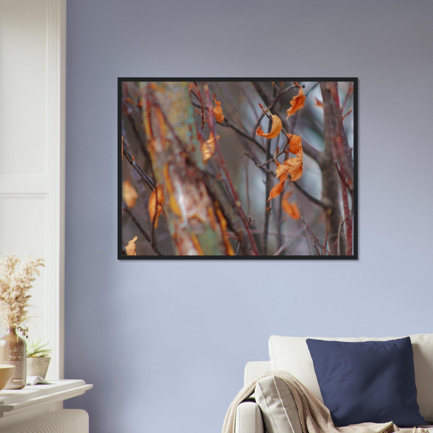 Floating Leaves - Wooden Framed Poster