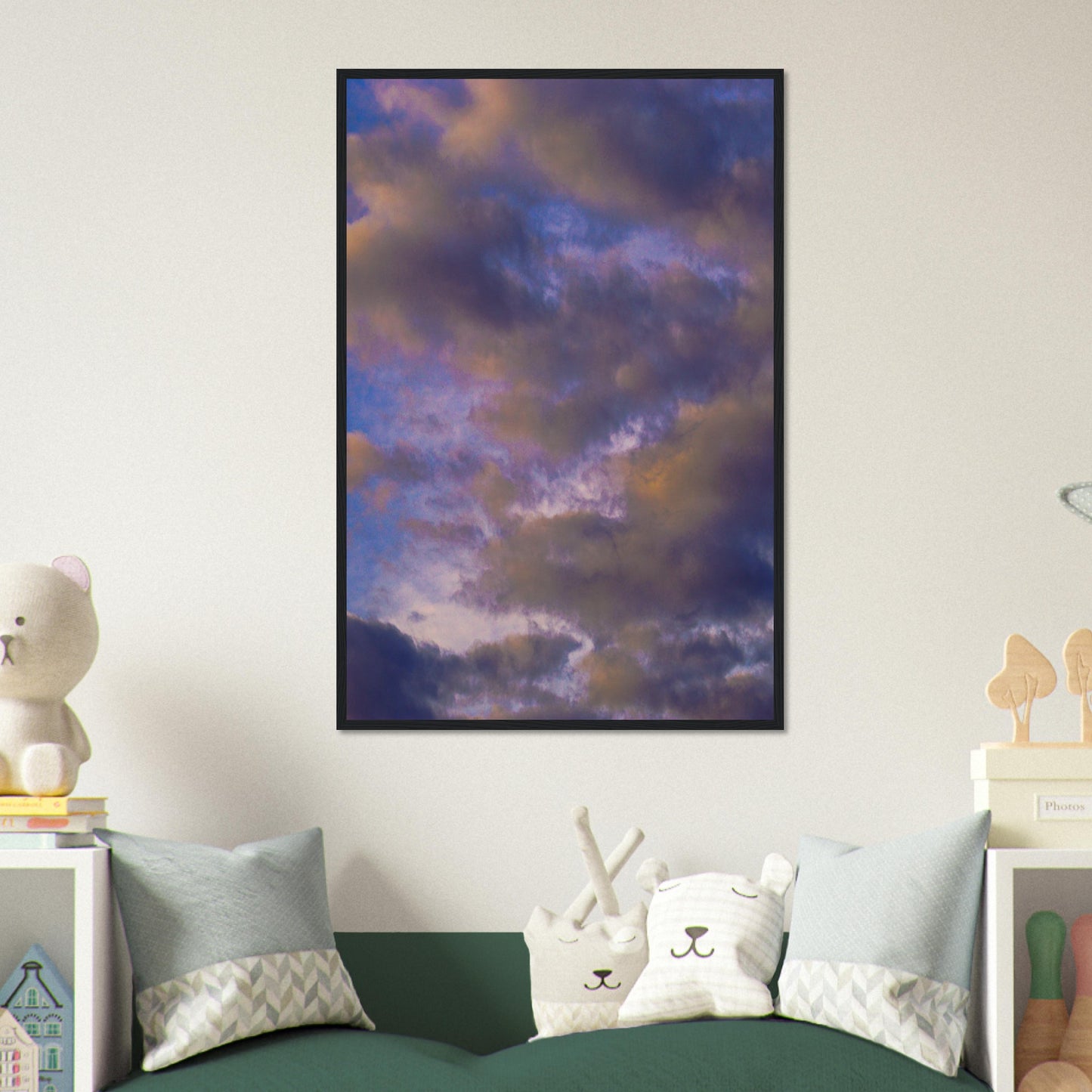 Clouds - Wooden Framed Poster