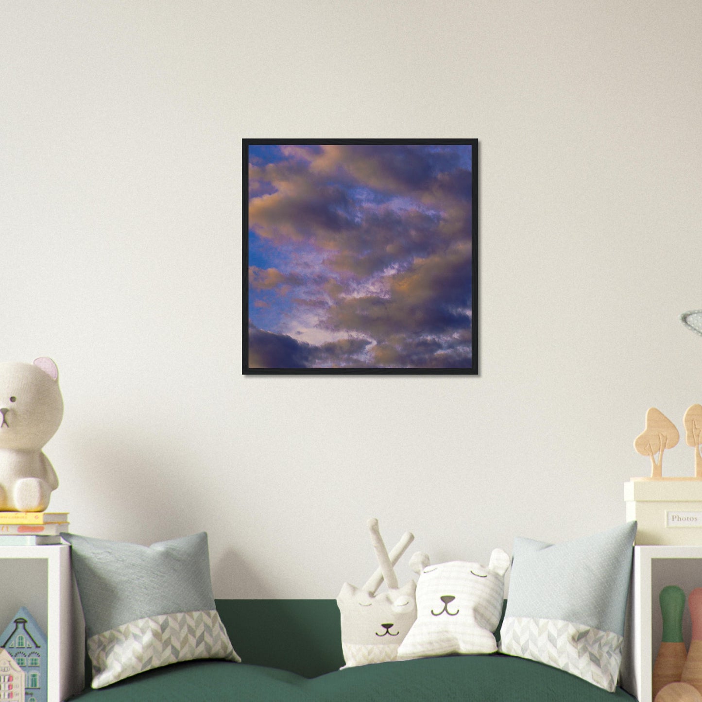 Clouds - Wooden Framed Poster