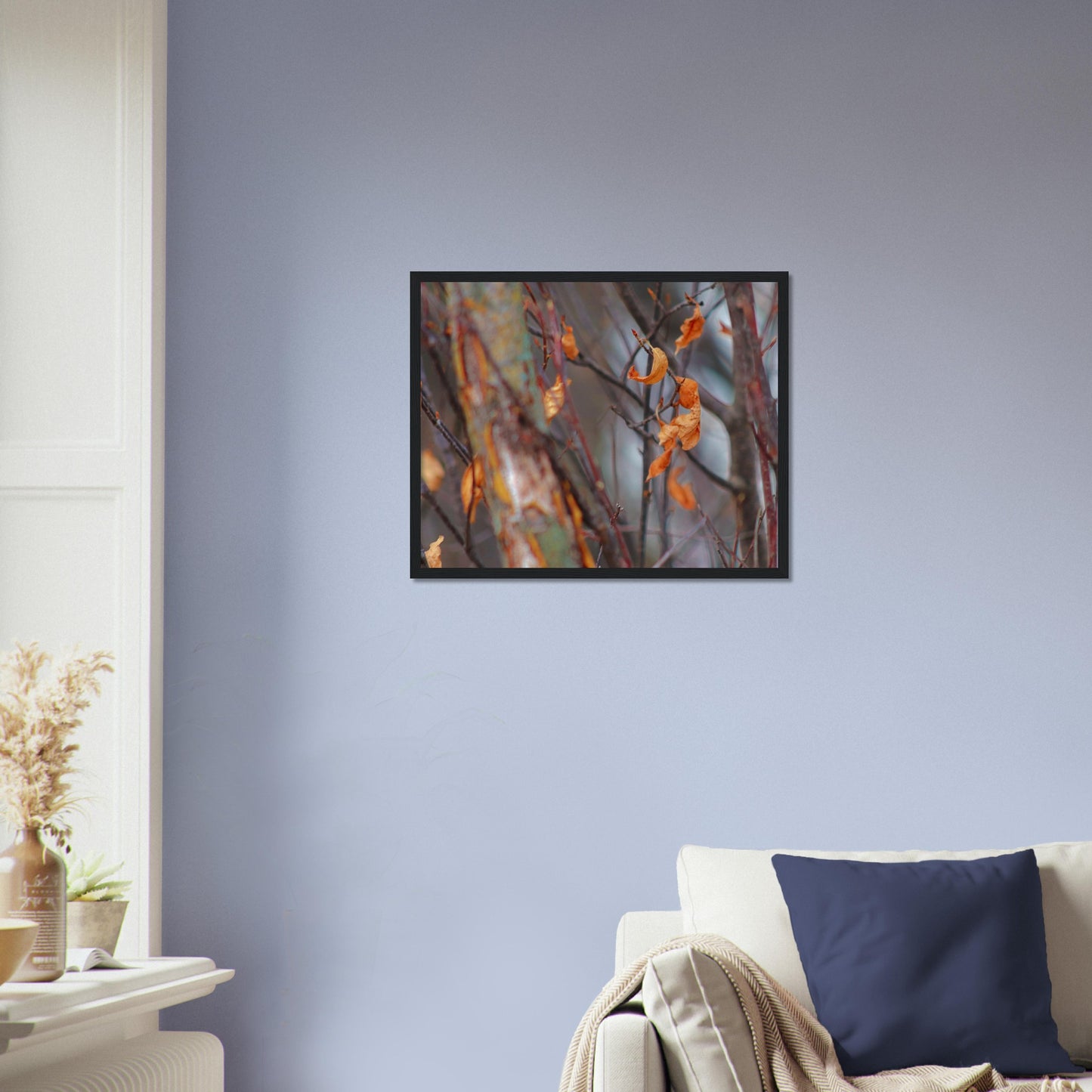 Floating Leaves - Wooden Framed Poster