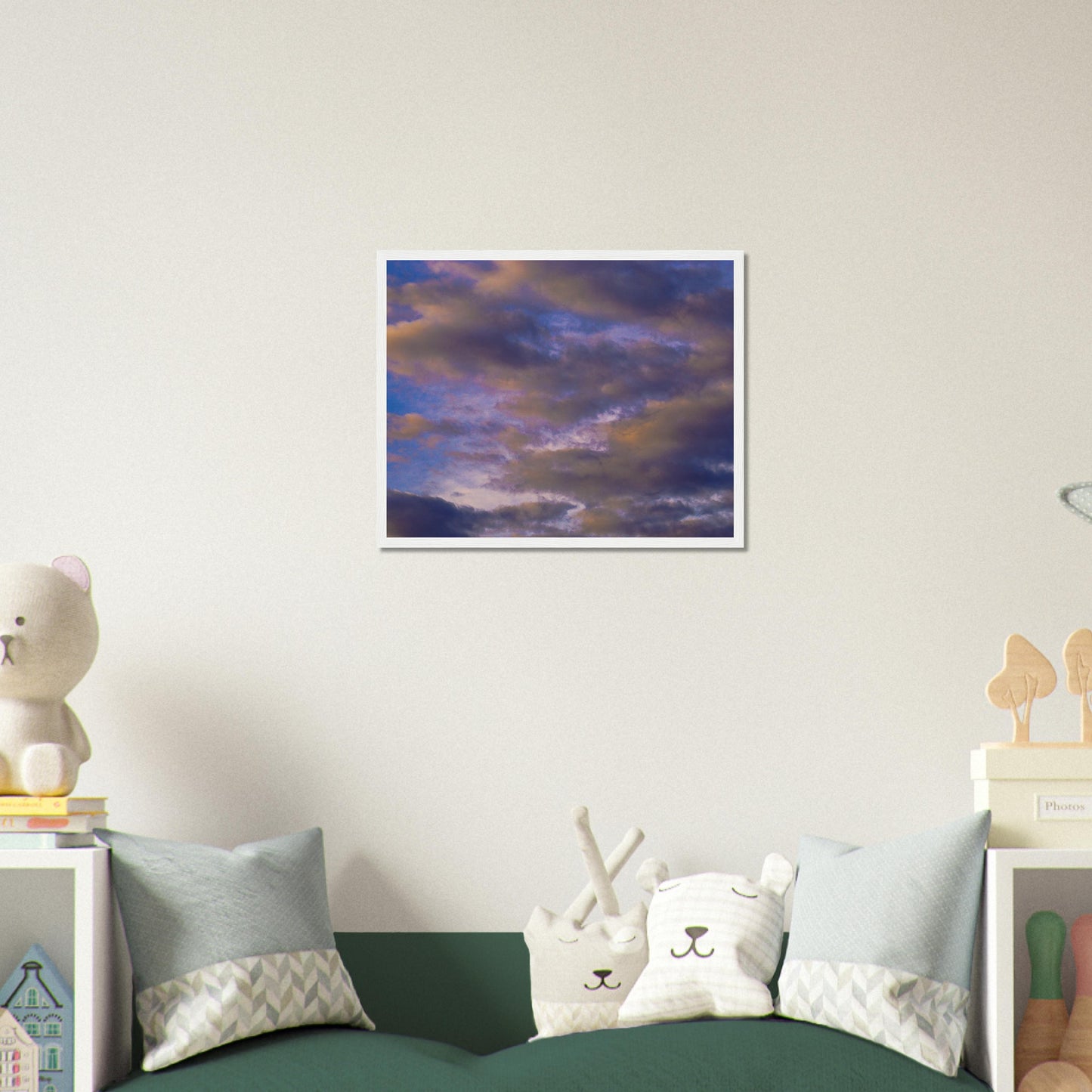 Clouds - Wooden Framed Poster