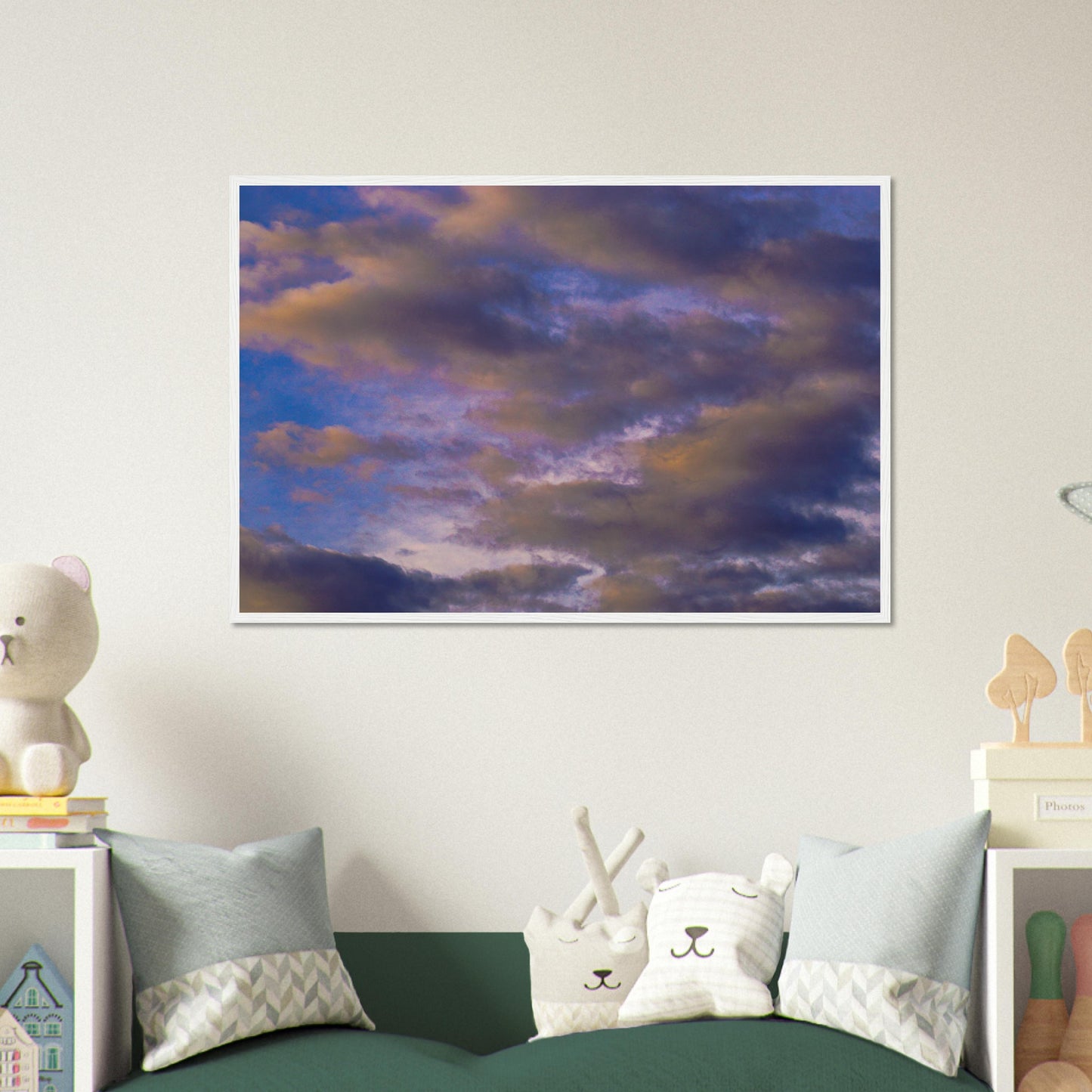 Clouds - Wooden Framed Poster