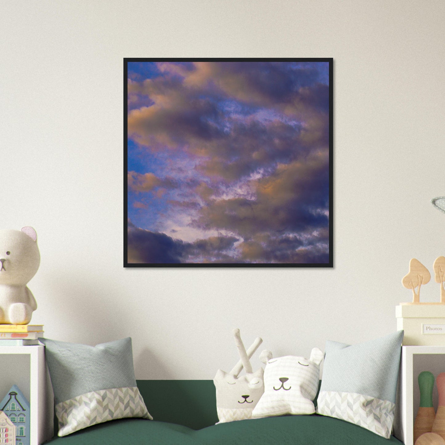 Clouds - Wooden Framed Poster